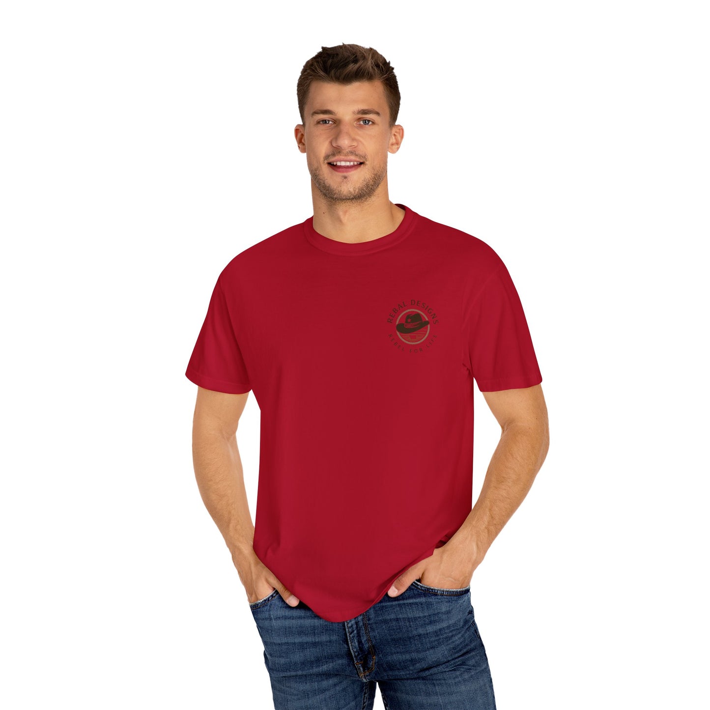Copy of Rebel Skull T-Shirt - Unisex Garment-Dyed Tee for Free Spirits, Music Festivals, Casual Outings, Gifts for Him/Her, Everyday Wear