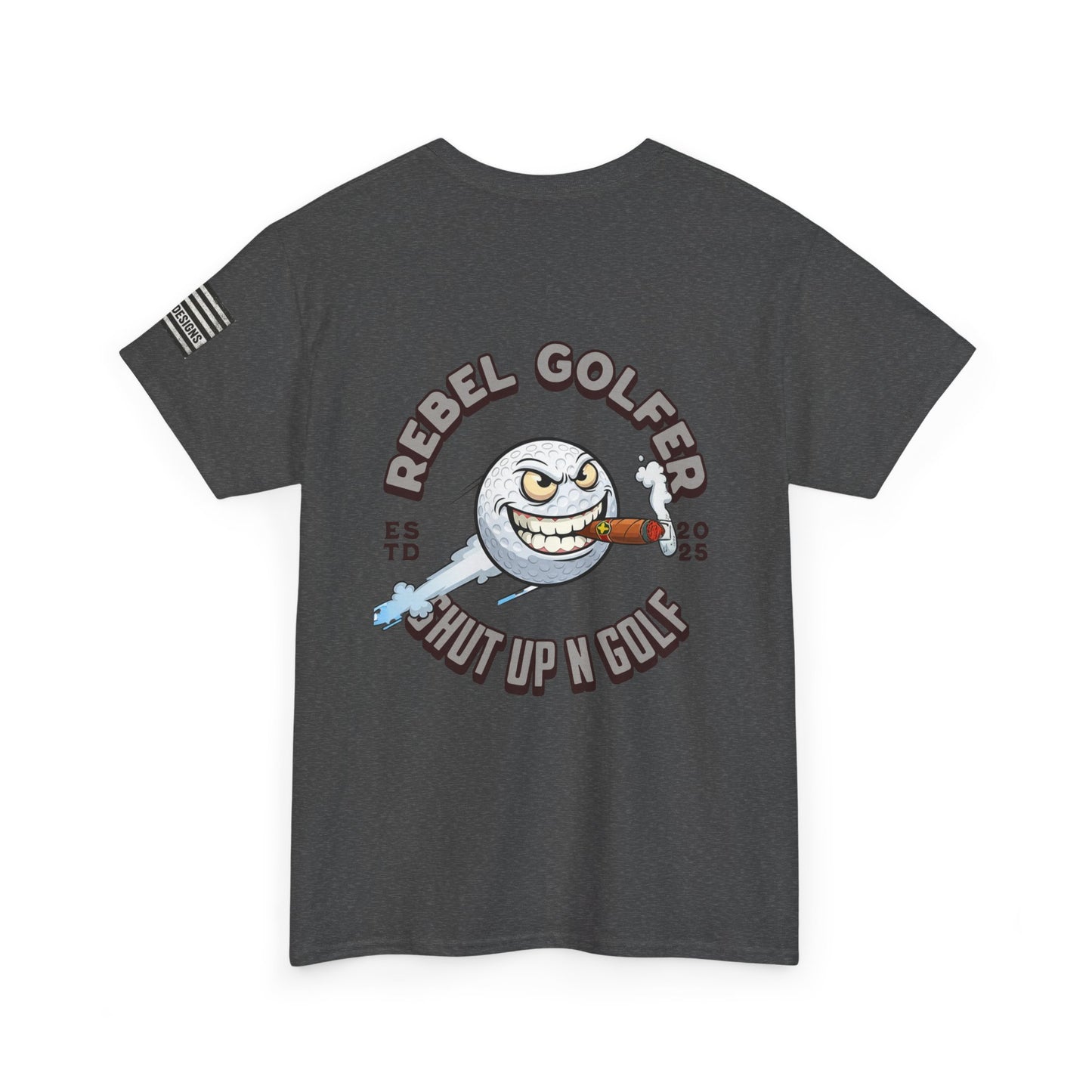 Rebel Golfer Unisex Heavy Cotton Tee - Fun Golf Shirt for Enthusiasts, Perfect Gift for Golf Lovers, Sportswear, Casual Tee, Golfing Apparel
