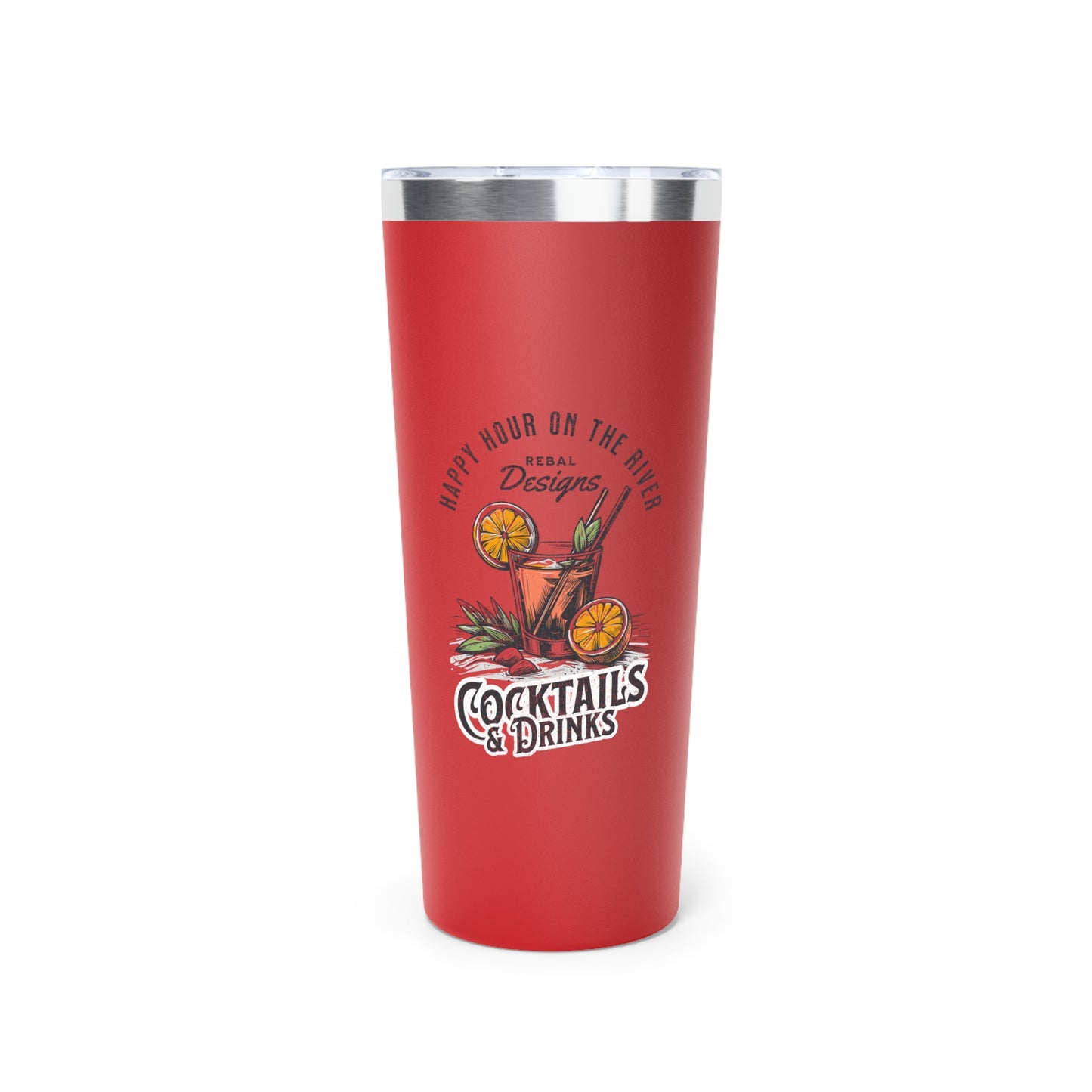 Cocktail Hour Copper Tumbler - Insulated Drinkware for Happy Hour, Outdoor Parties, Tailgating, Gift Idea