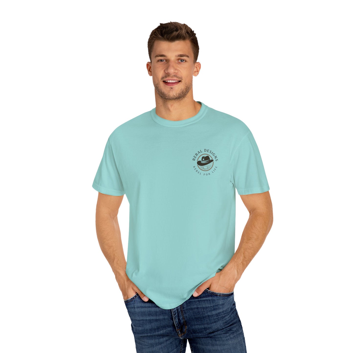 Copy of Rebel Skull T-Shirt - Unisex Garment-Dyed Tee for Free Spirits, Music Festivals, Casual Outings, Gifts for Him/Her, Everyday Wear