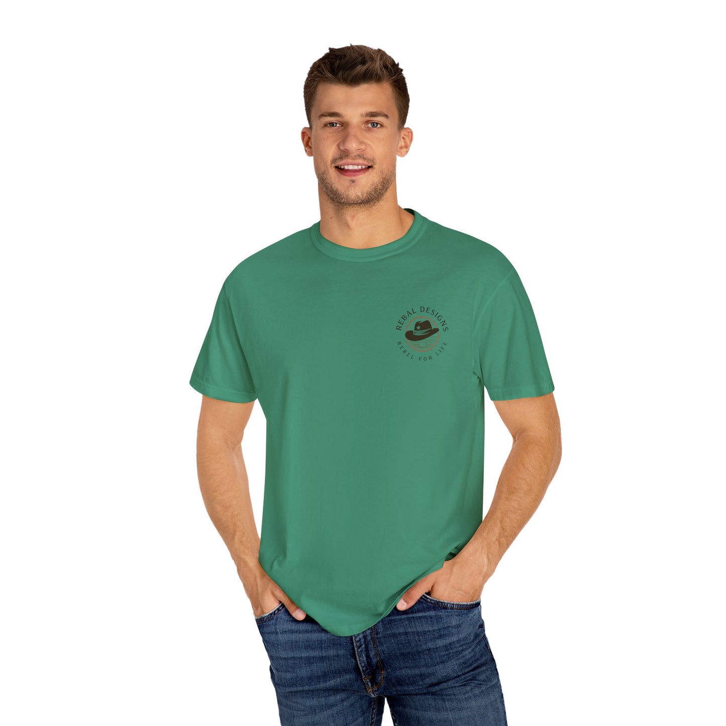 Copy of Rebel Skull T-Shirt - Unisex Garment-Dyed Tee for Free Spirits, Music Festivals, Casual Outings, Gifts for Him/Her, Everyday Wear