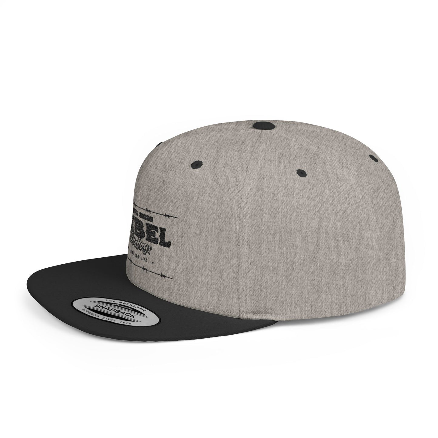 Rebel Snapback Hat, Trendy Flat Bill Cap, Urban Style Hat, Gift for Him, Casual Fashion Accessory