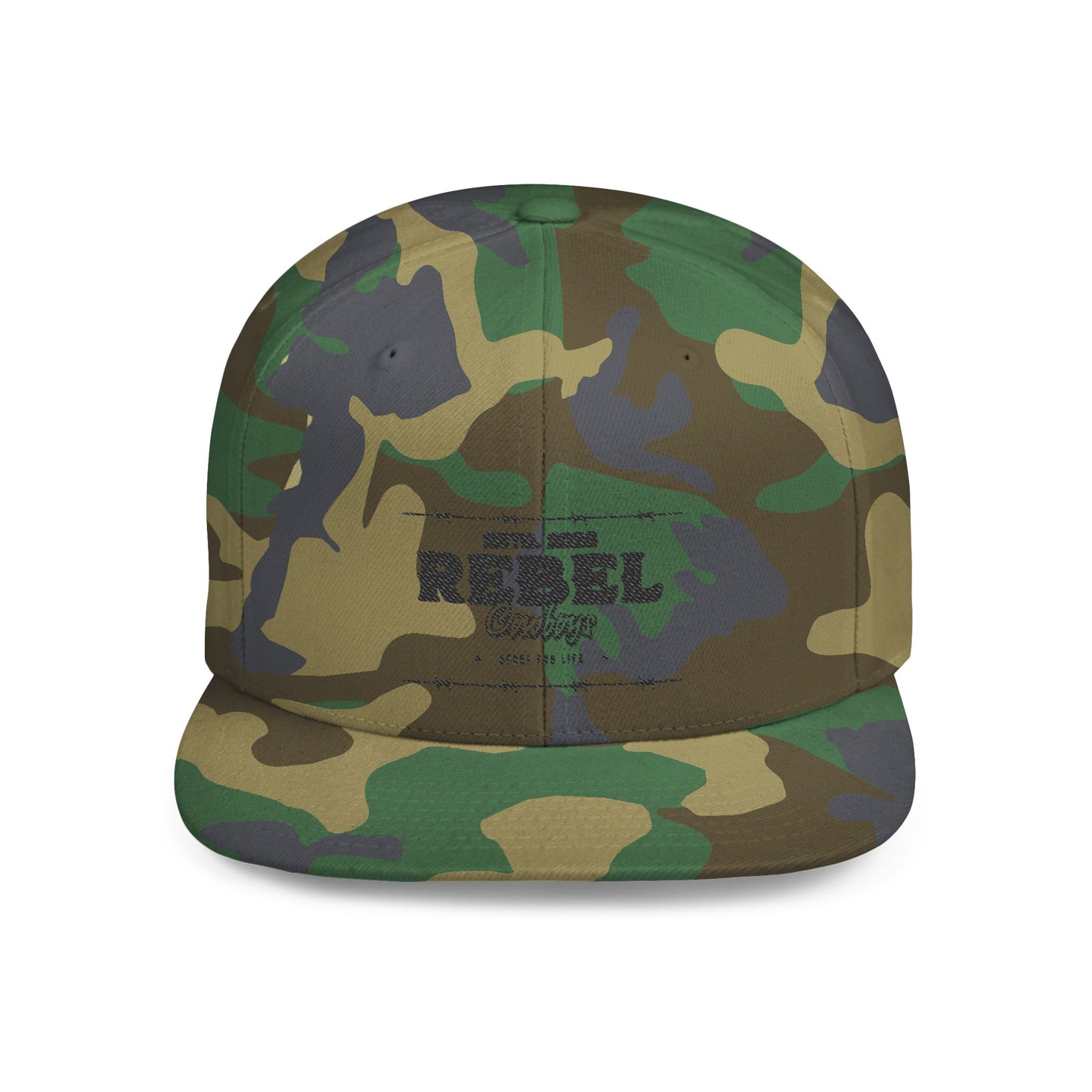 Rebel Snapback Hat, Trendy Flat Bill Cap, Urban Style Hat, Gift for Him, Casual Fashion Accessory