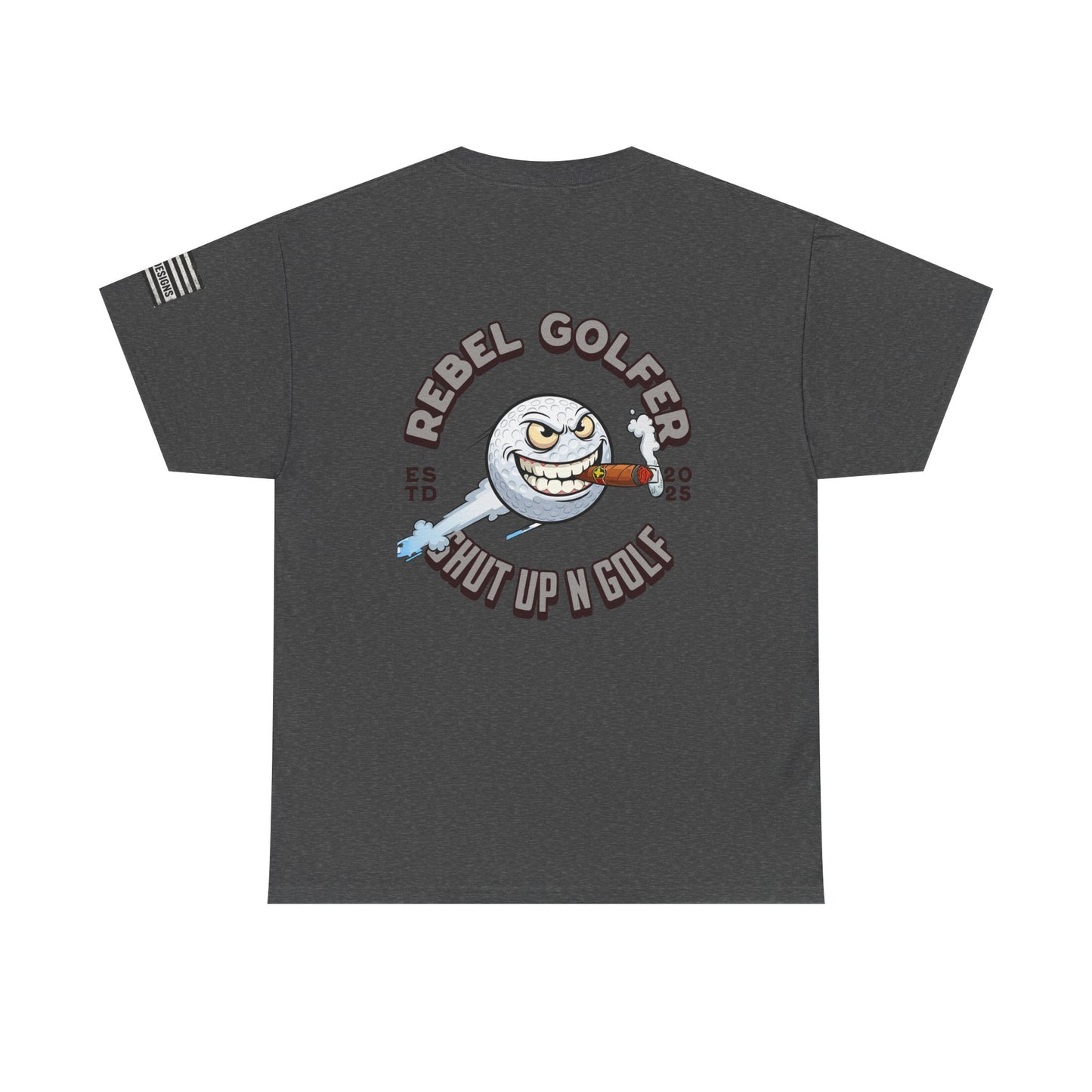 Rebel Golfer Unisex Heavy Cotton Tee - Fun Golf Shirt for Enthusiasts, Perfect Gift for Golf Lovers, Sportswear, Casual Tee, Golfing Apparel