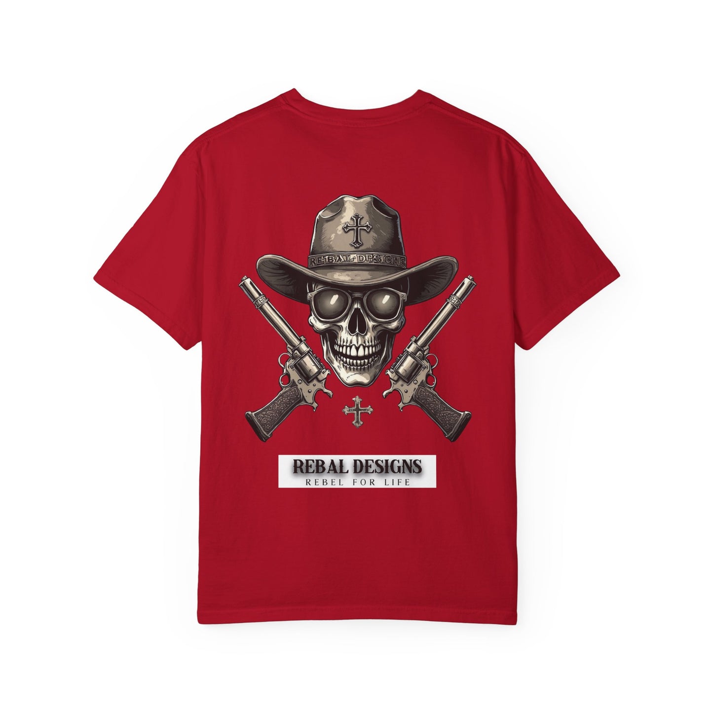 Copy of Rebel Skull T-Shirt - Unisex Garment-Dyed Tee for Free Spirits, Music Festivals, Casual Outings, Gifts for Him/Her, Everyday Wear
