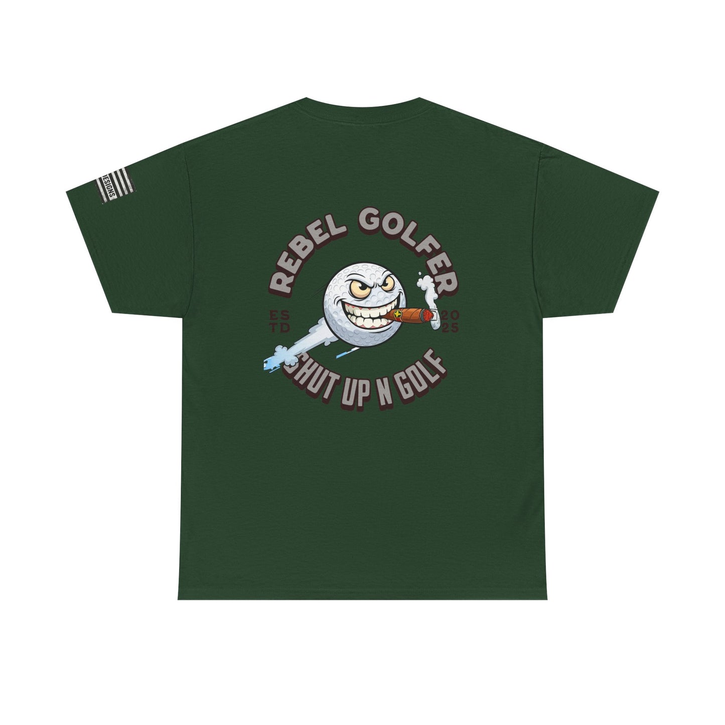 Rebel Golfer Unisex Heavy Cotton Tee - Fun Golf Shirt for Enthusiasts, Perfect Gift for Golf Lovers, Sportswear, Casual Tee, Golfing Apparel