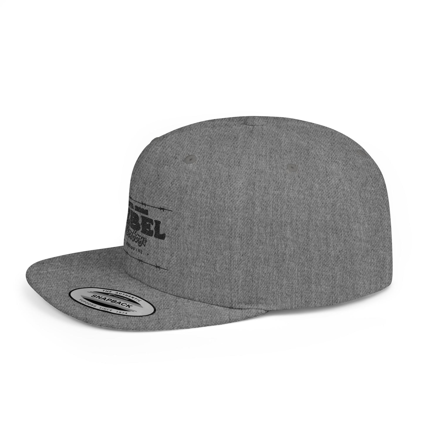 Rebel Snapback Hat, Trendy Flat Bill Cap, Urban Style Hat, Gift for Him, Casual Fashion Accessory