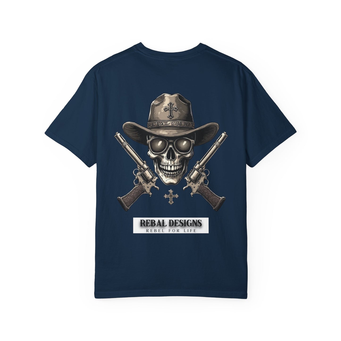 Copy of Rebel Skull T-Shirt - Unisex Garment-Dyed Tee for Free Spirits, Music Festivals, Casual Outings, Gifts for Him/Her, Everyday Wear