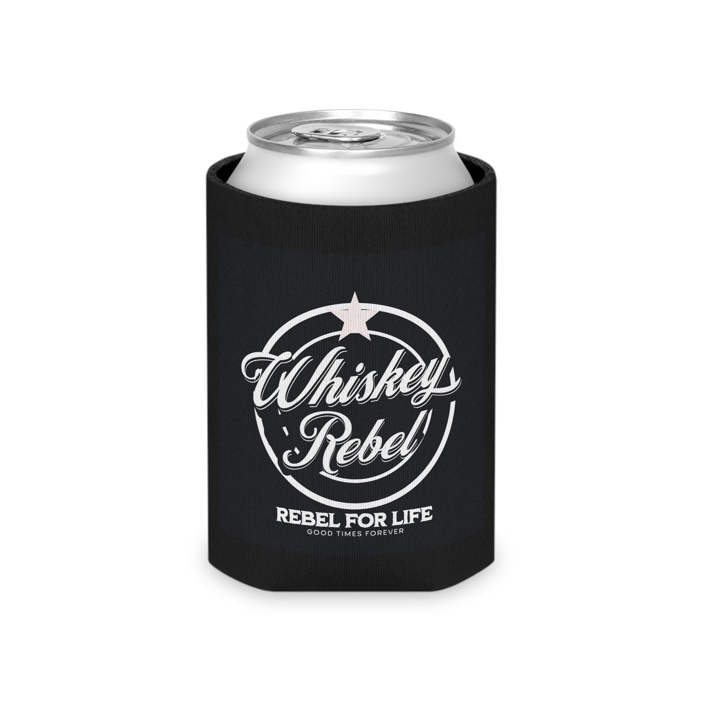 Whiskey Rebel Can Cooler | Party Favor, Gift for Whiskey Lovers, Summer BBQ, Outdoor Adventure, Beer Holder