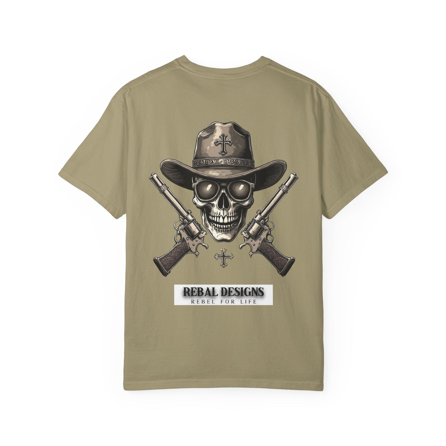 Copy of Rebel Skull T-Shirt - Unisex Garment-Dyed Tee for Free Spirits, Music Festivals, Casual Outings, Gifts for Him/Her, Everyday Wear