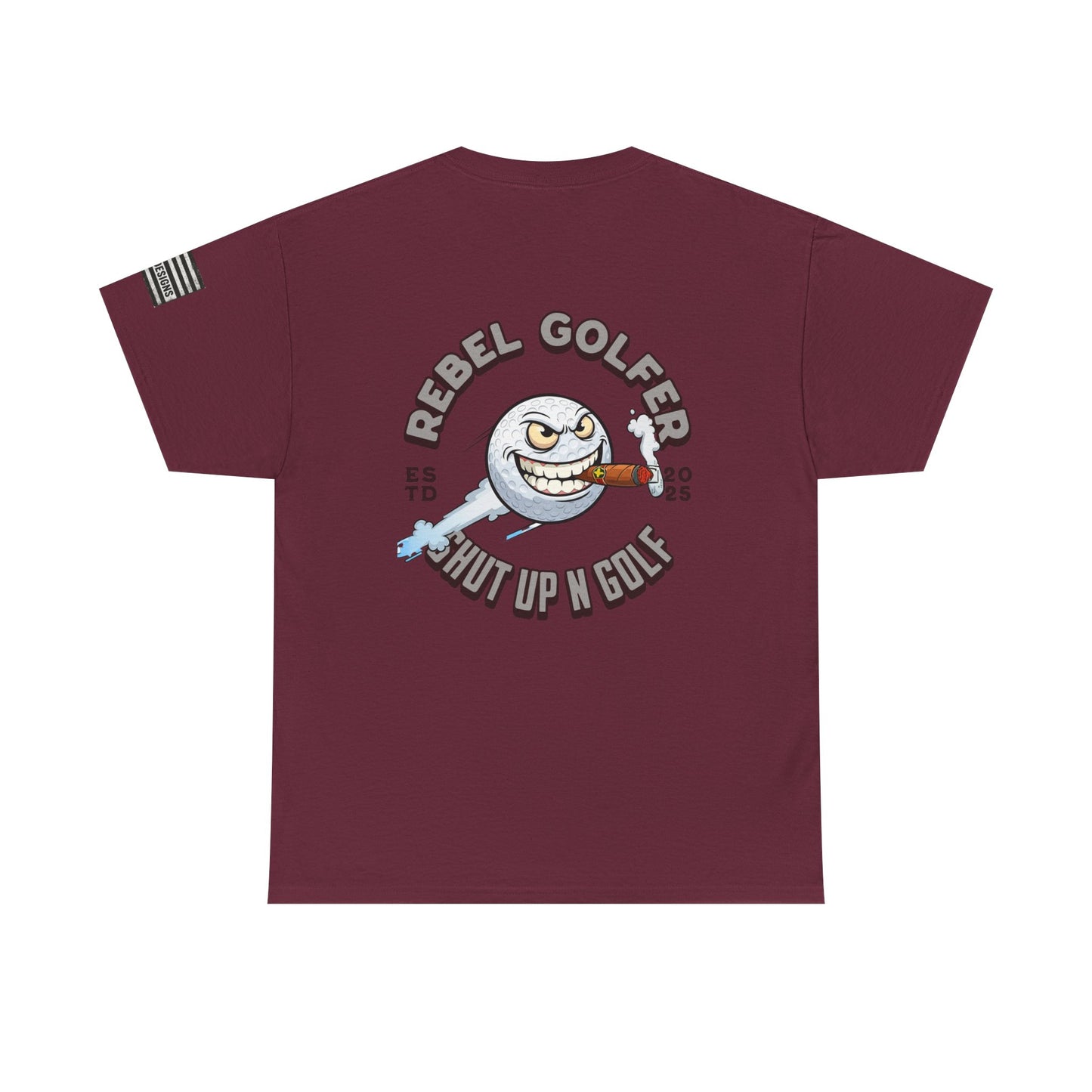 Rebel Golfer Unisex Heavy Cotton Tee - Fun Golf Shirt for Enthusiasts, Perfect Gift for Golf Lovers, Sportswear, Casual Tee, Golfing Apparel
