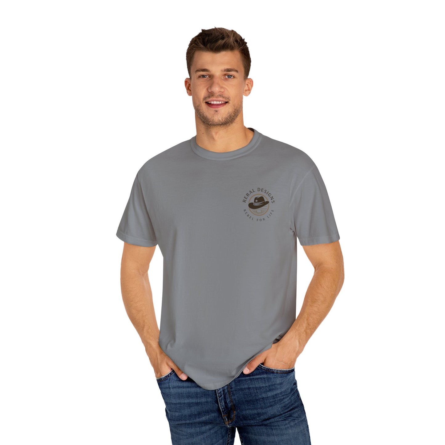 Copy of Rebel Skull T-Shirt - Unisex Garment-Dyed Tee for Free Spirits, Music Festivals, Casual Outings, Gifts for Him/Her, Everyday Wear