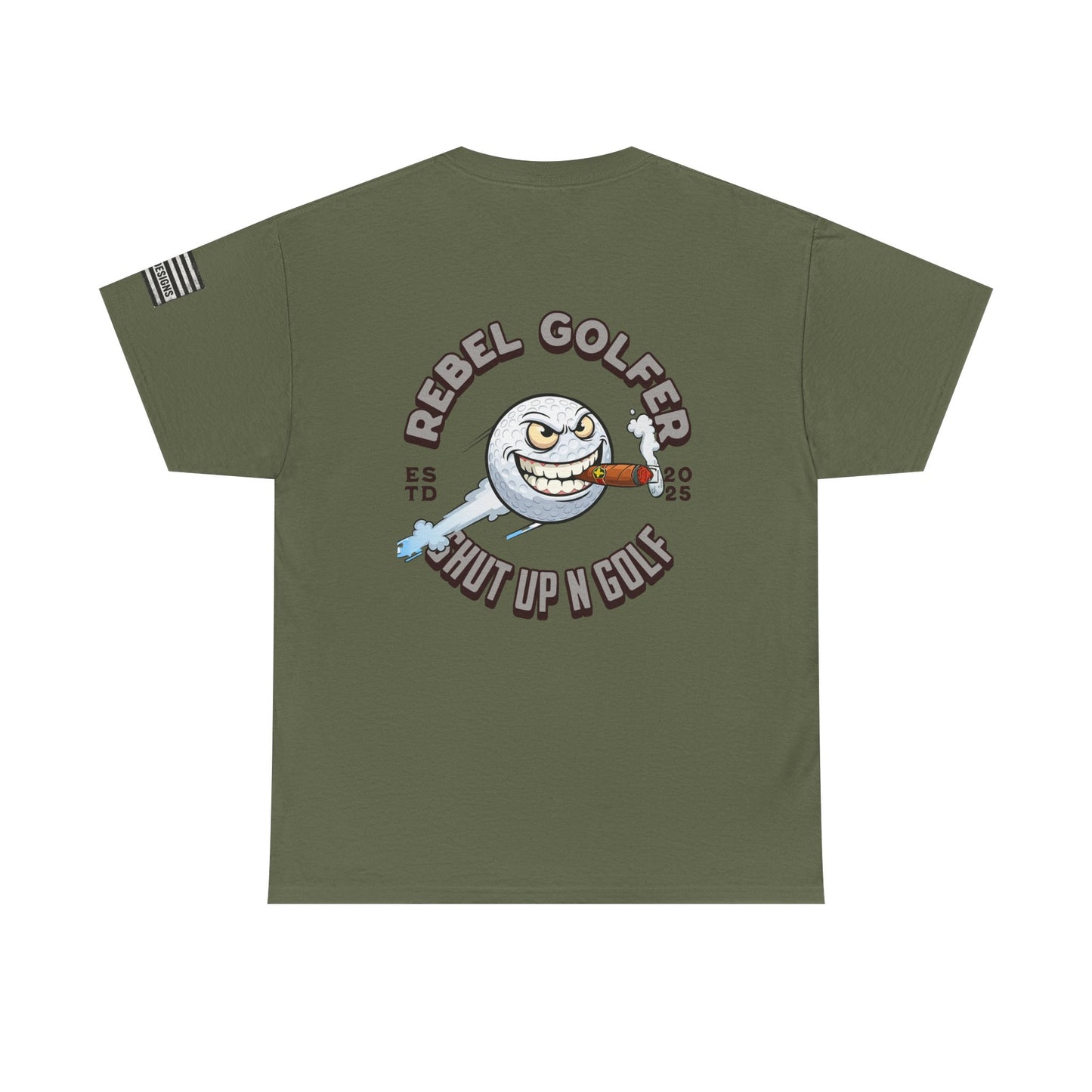 Rebel Golfer Unisex Heavy Cotton Tee - Fun Golf Shirt for Enthusiasts, Perfect Gift for Golf Lovers, Sportswear, Casual Tee, Golfing Apparel