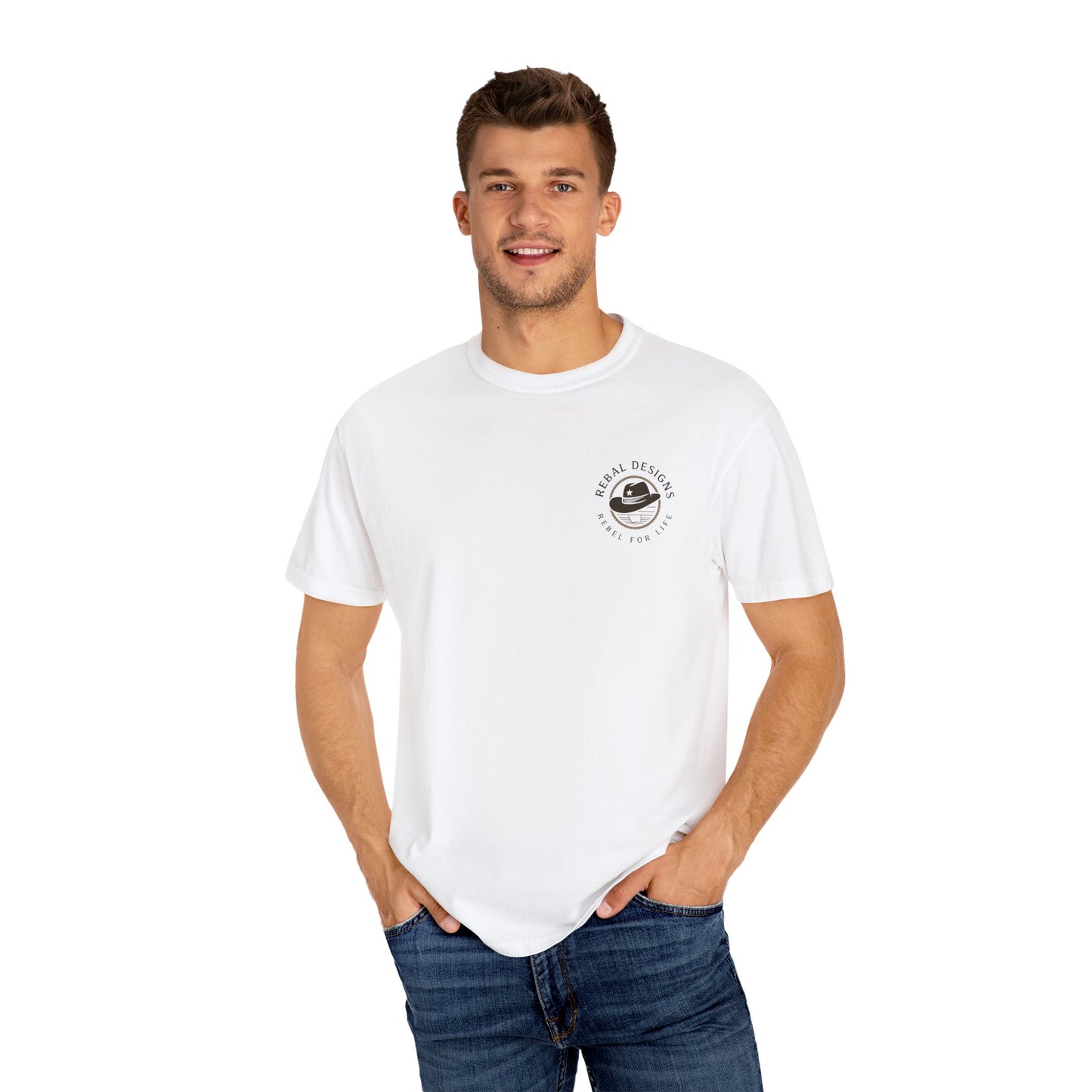 Copy of Rebel Skull T-Shirt - Unisex Garment-Dyed Tee for Free Spirits, Music Festivals, Casual Outings, Gifts for Him/Her, Everyday Wear