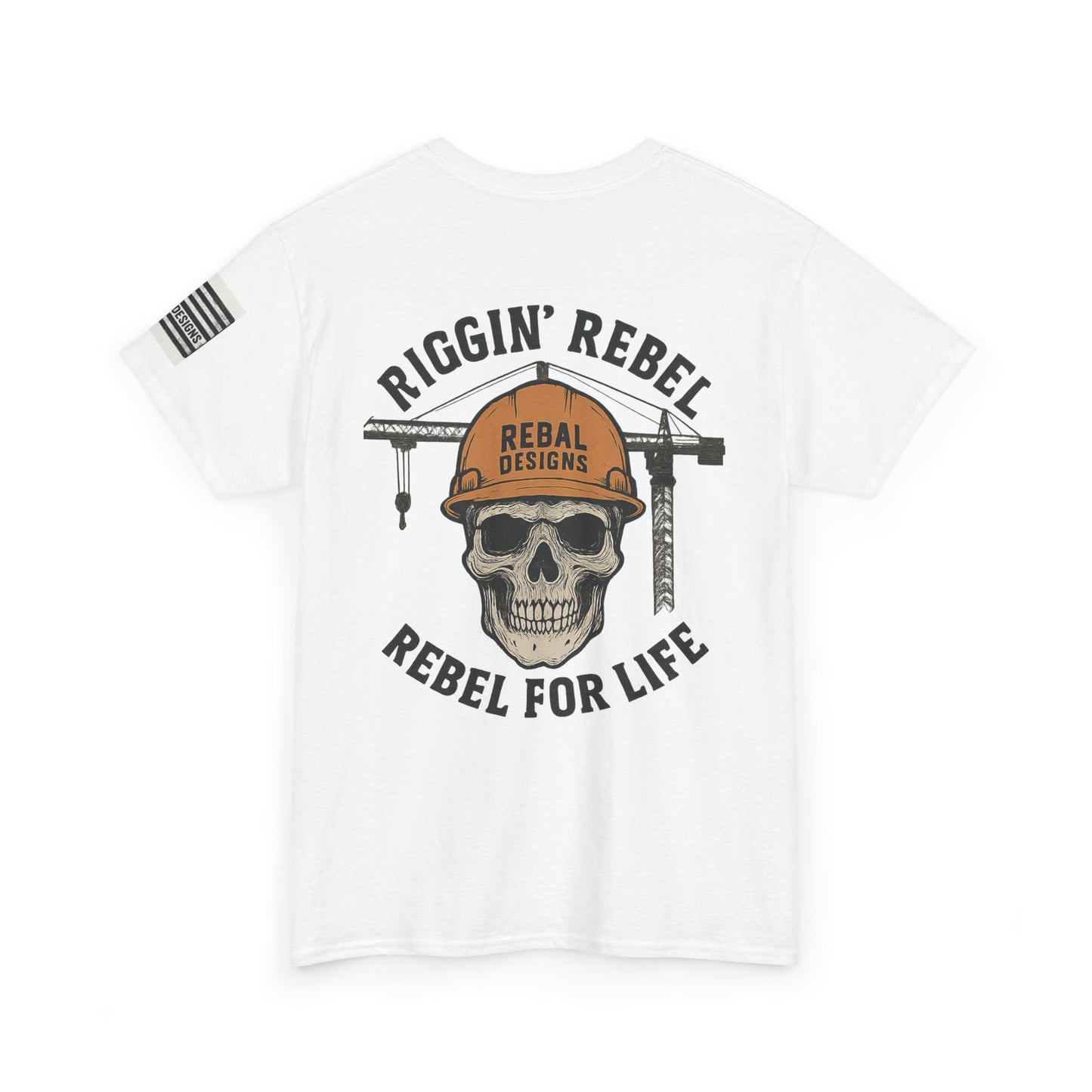 Skull Graphic Tee, Unisex Heavy Cotton Tee, Rebel Wear, Casual Streetwear, Gift for Construction Workers, Edgy Fashion