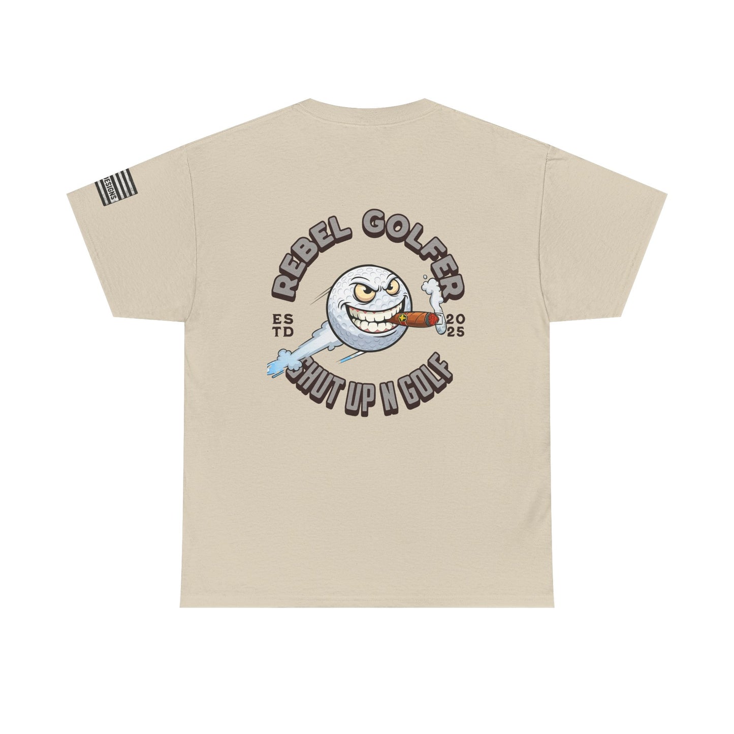 Rebel Golfer Unisex Heavy Cotton Tee - Fun Golf Shirt for Enthusiasts, Perfect Gift for Golf Lovers, Sportswear, Casual Tee, Golfing Apparel