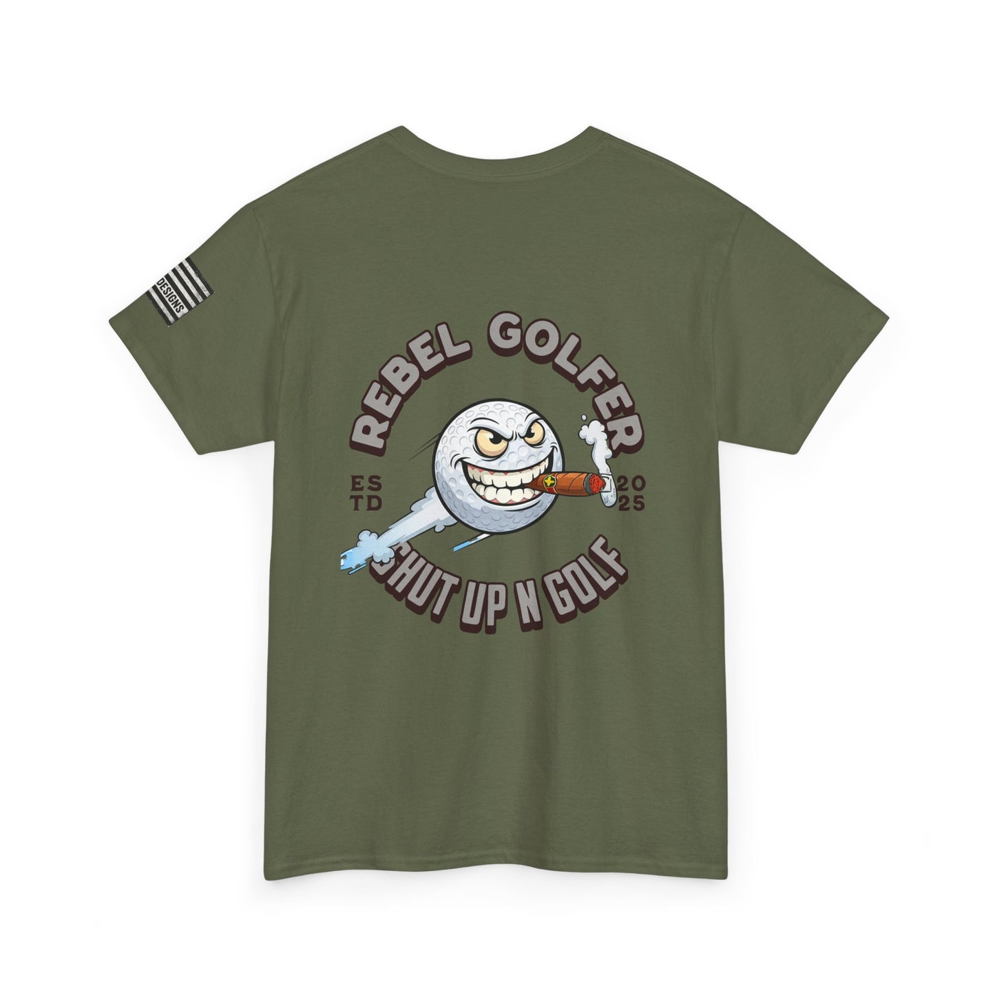 Rebel Golfer Unisex Heavy Cotton Tee - Fun Golf Shirt for Enthusiasts, Perfect Gift for Golf Lovers, Sportswear, Casual Tee, Golfing Apparel