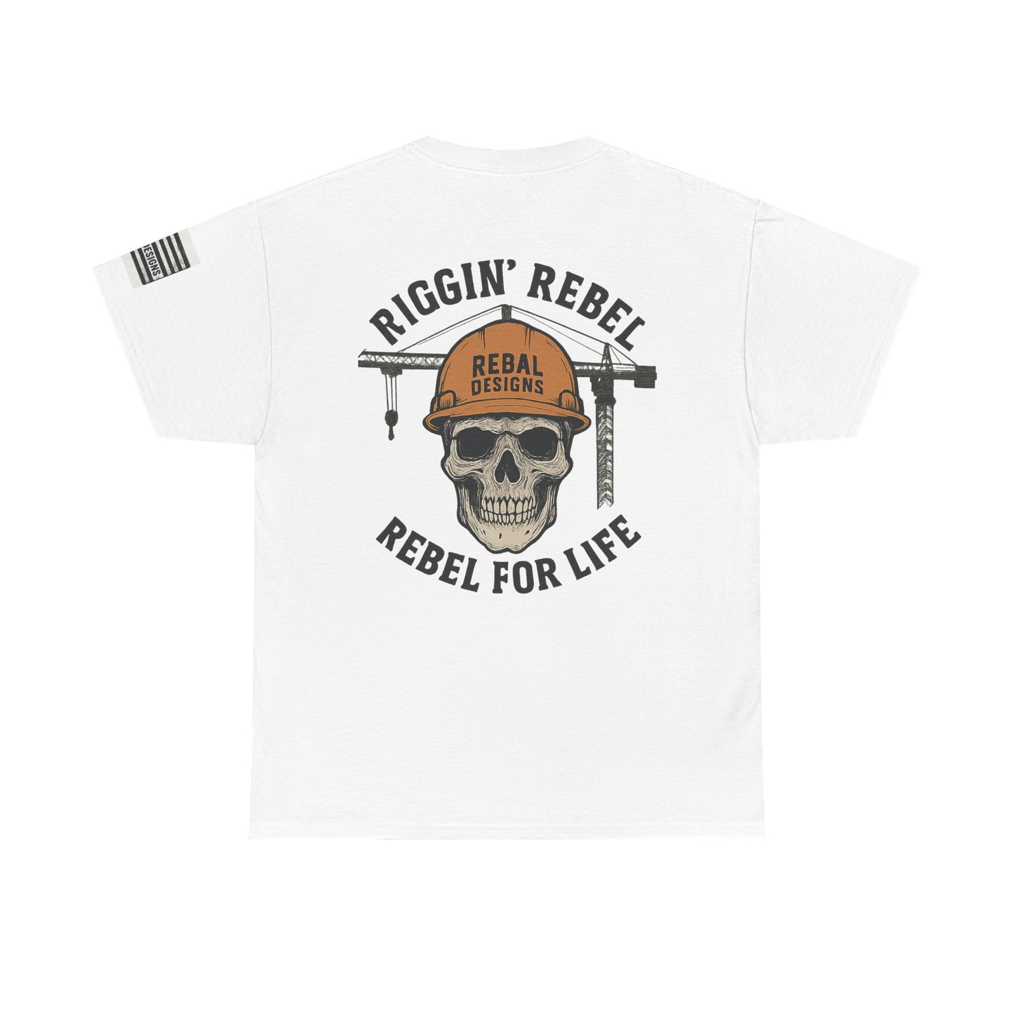 Skull Graphic Tee, Unisex Heavy Cotton Tee, Rebel Wear, Casual Streetwear, Gift for Construction Workers, Edgy Fashion