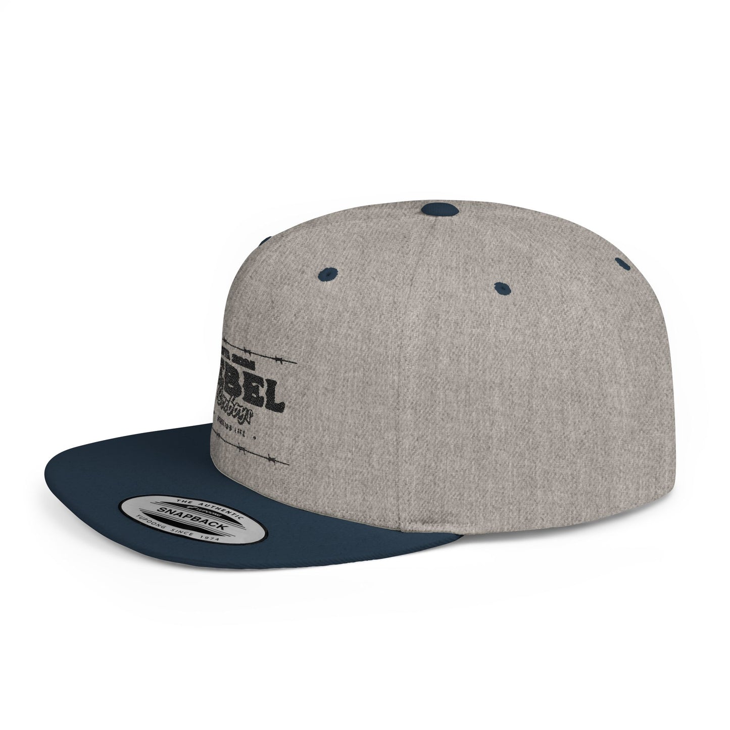 Rebel Snapback Hat, Trendy Flat Bill Cap, Urban Style Hat, Gift for Him, Casual Fashion Accessory