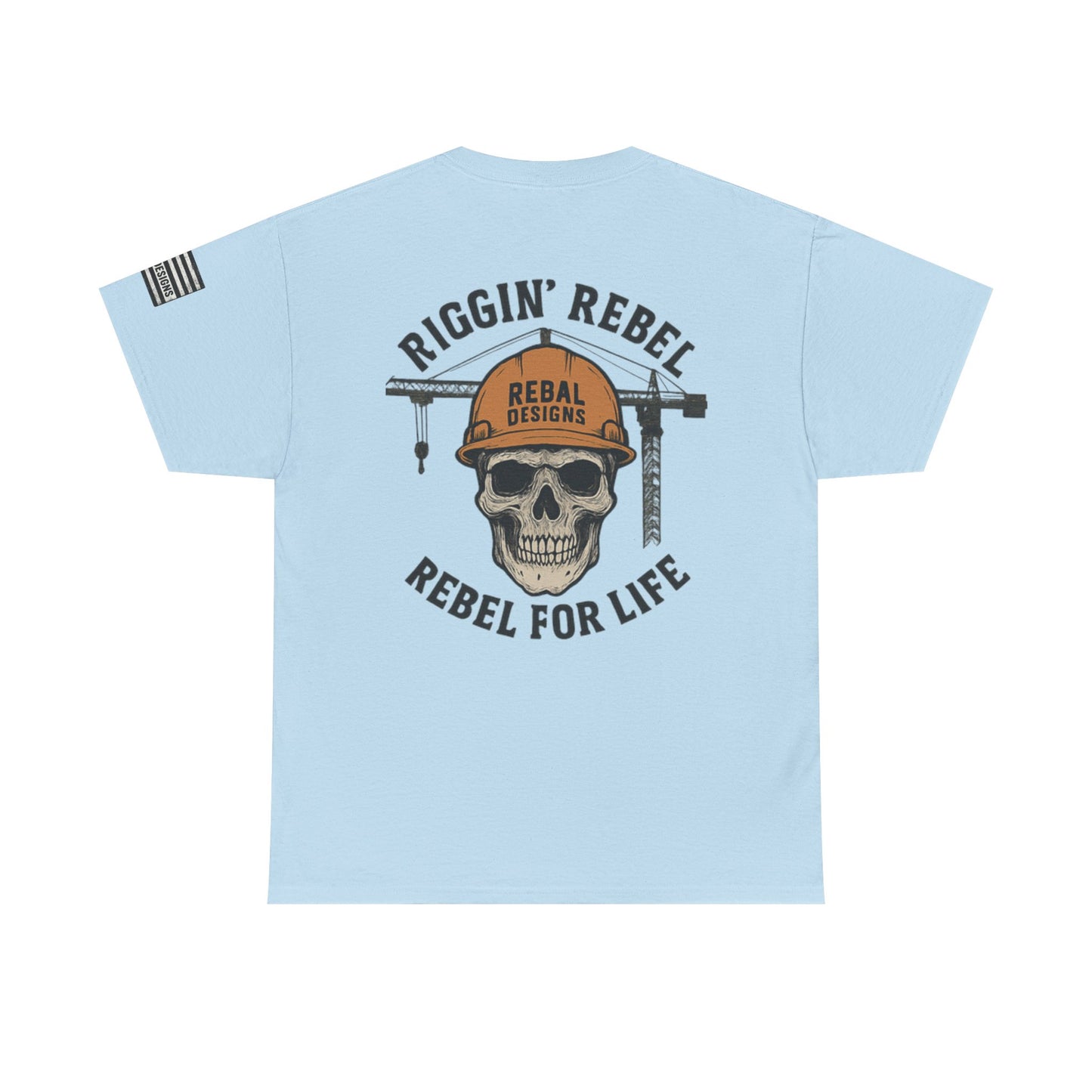 Skull Rebel Tee | Casual Unisex Cotton T-Shirt for Construction Lovers, Gift for Father's Day, Birthday, Everyday Wear, Rebels
