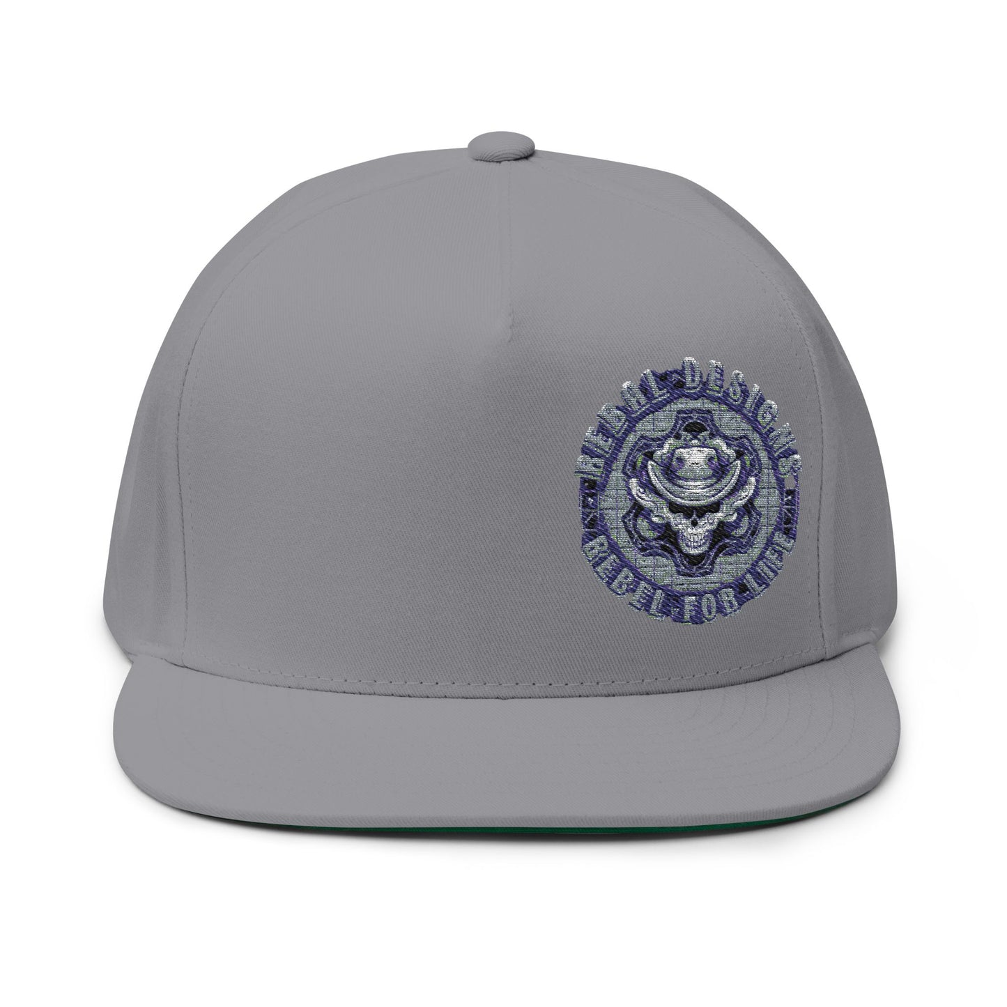 Embroidered Flat Bill Cap - Stylish Headwear for Trendsetters, Casual Wear, Gifts for Him, Street Style