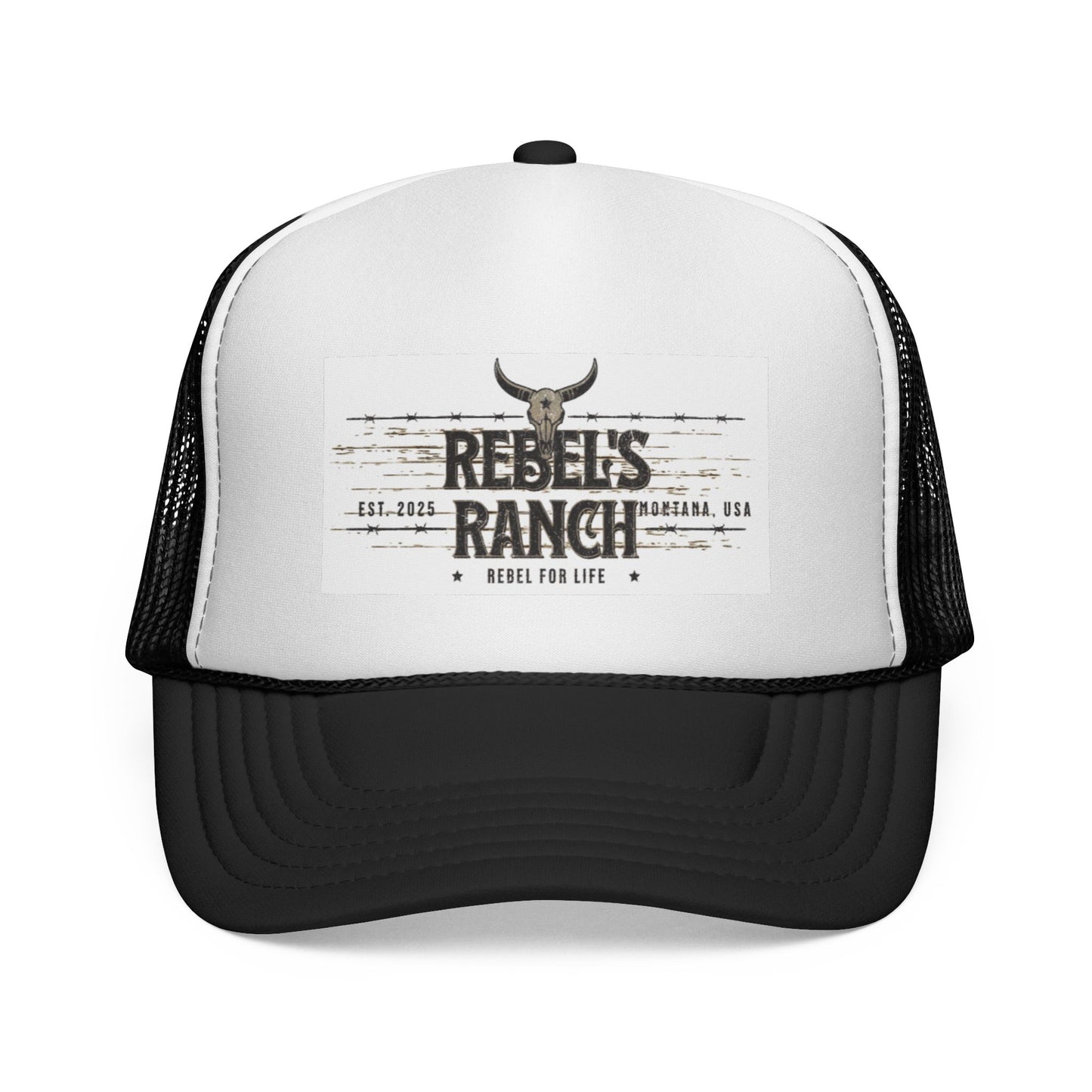 Rebels Ranch Trucker Cap | Rustic Outdoor Hat, Western Style, Farm Life Gear, Country Music Accessory, Gift for Him/Her