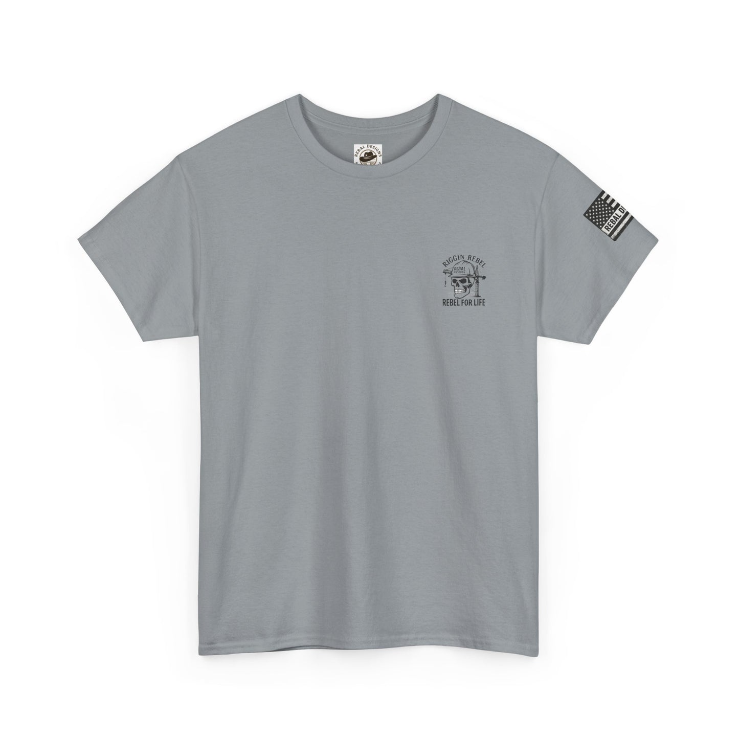 Skull Rebel Tee | Casual Unisex Cotton T-Shirt for Construction Lovers, Gift for Father's Day, Birthday, Everyday Wear, Rebels