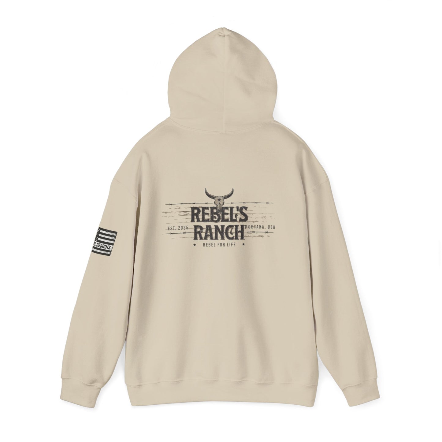 Rebels Ranch Hooded Sweatshirt | Cozy Casual Wear, Unisex Gift for Outdoorsy Friends, Perfect for Events and Relaxation