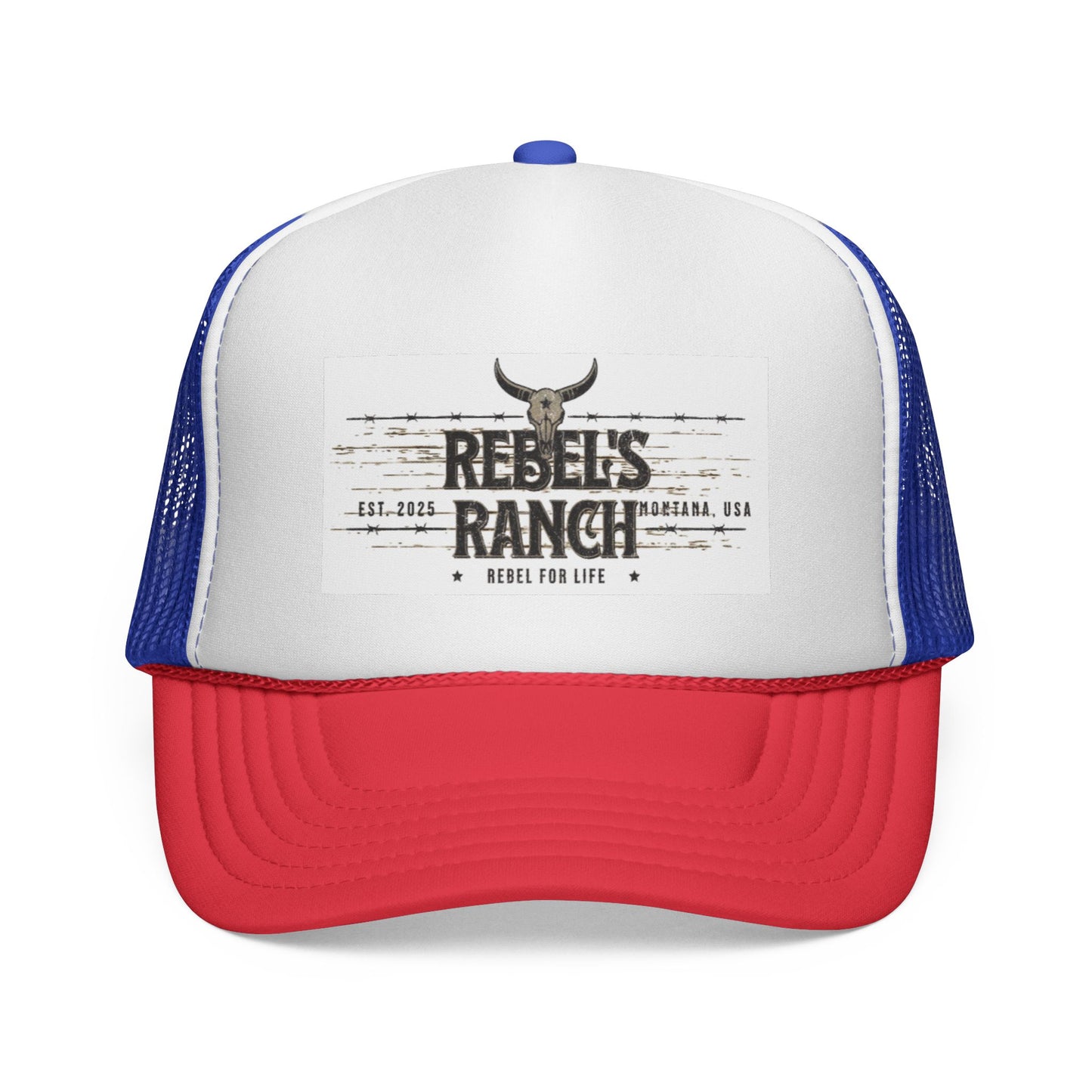 Rebels Ranch Trucker Cap | Rustic Outdoor Hat, Western Style, Farm Life Gear, Country Music Accessory, Gift for Him/Her