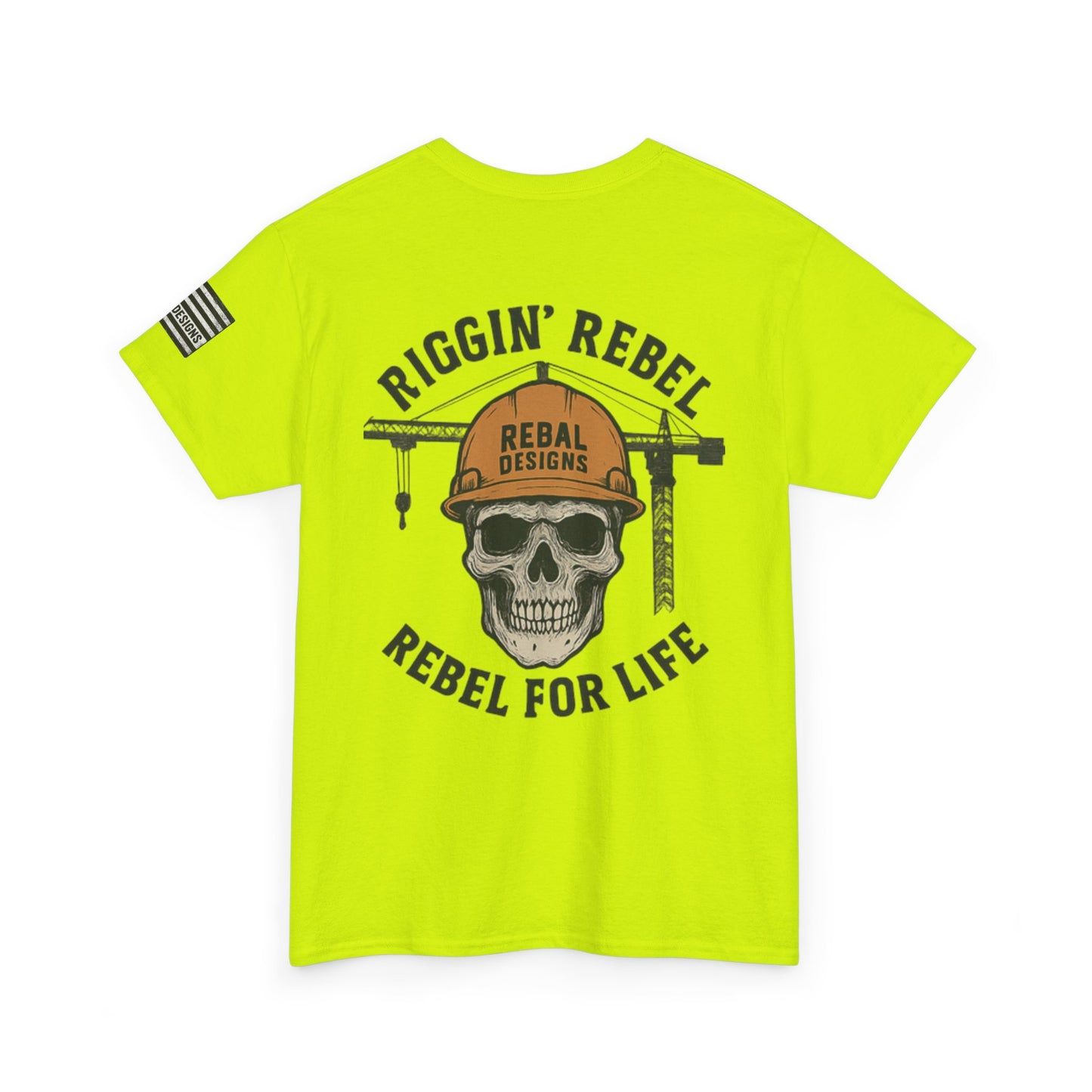 Skull Rebel Tee | Casual Unisex Cotton T-Shirt for Construction Lovers, Gift for Father's Day, Birthday, Everyday Wear, Rebels