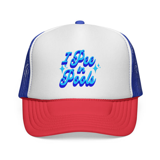 Humorous Trucker Caps, Funny Caps for Pool Parties, Summer Hats, Gift for Pool Lovers, Casual Outdoor Wear