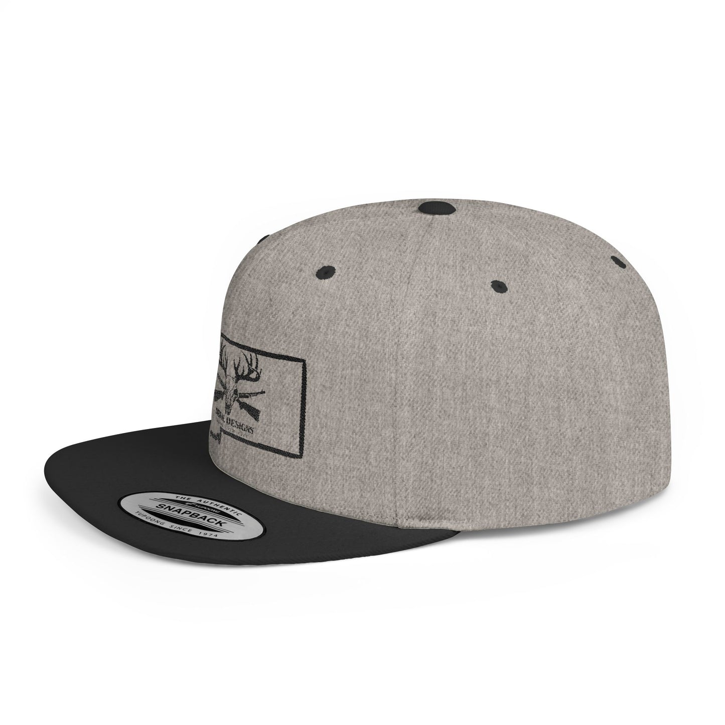 Montana Deer Snapback Hat | Flat Bill Cap, Outdoor Gear, Hunting Apparel, Gift for Him, Road Trip Accessory