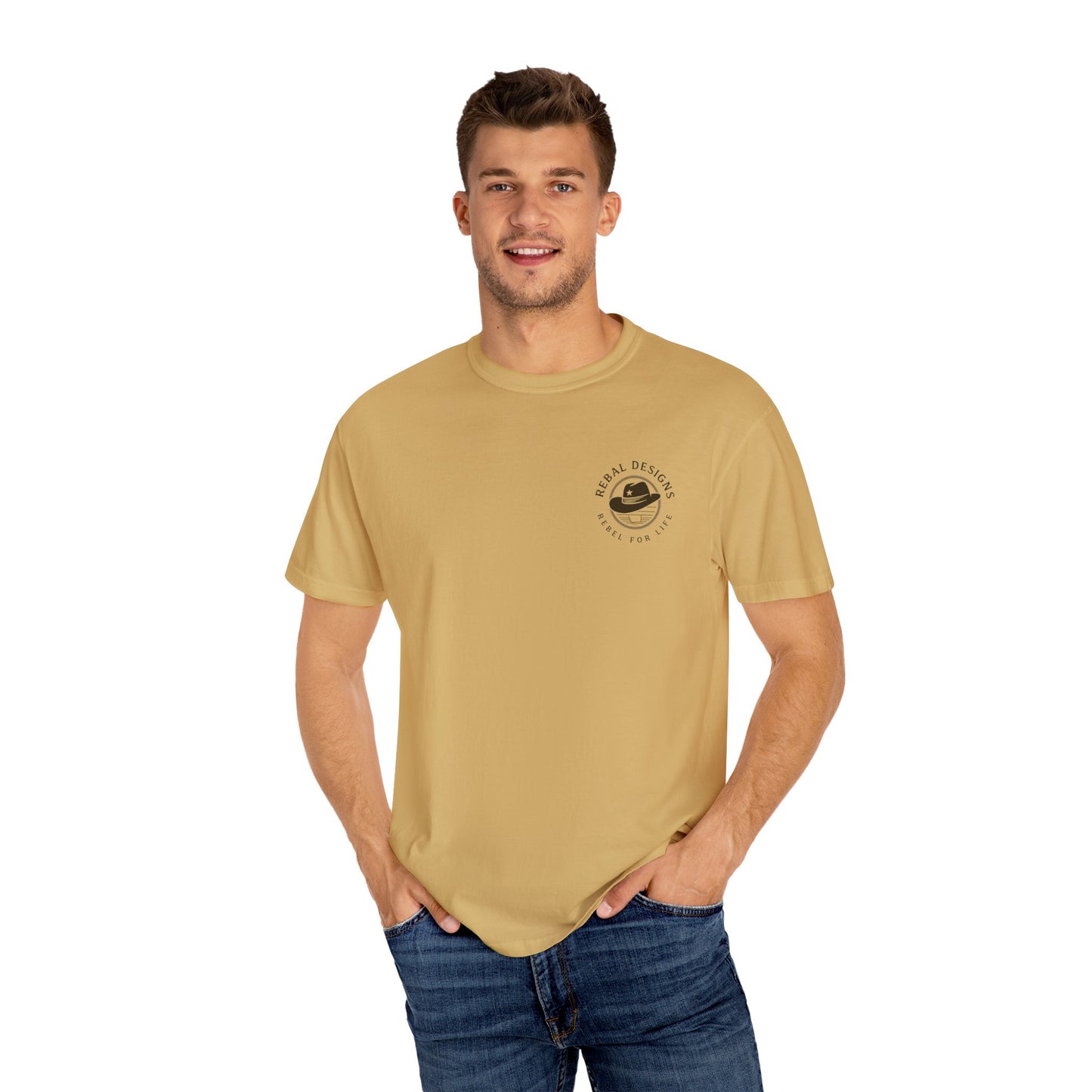 Copy of Rebel Skull T-Shirt - Unisex Garment-Dyed Tee for Free Spirits, Music Festivals, Casual Outings, Gifts for Him/Her, Everyday Wear