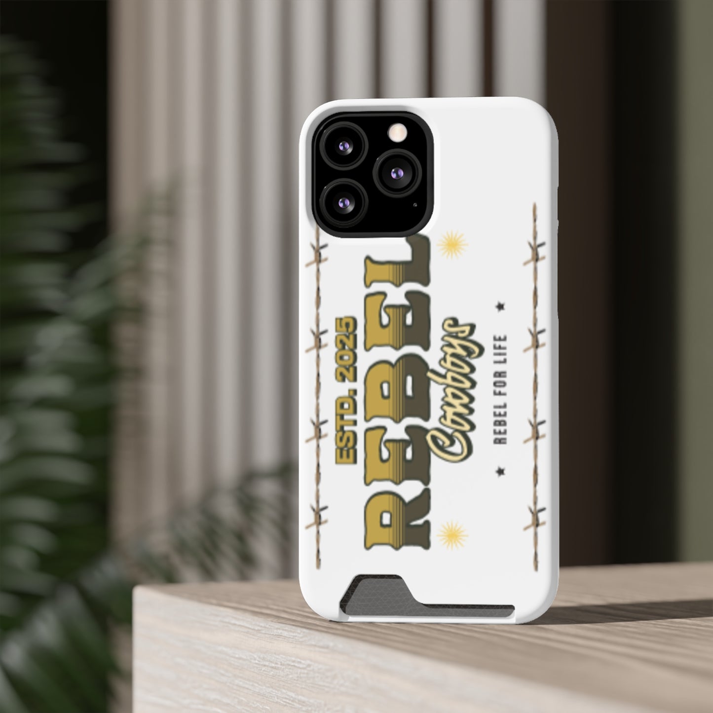 Rebel Cowboys Phone Case, Trendy Card Holder Cover for Western Lovers, Gift for Cowpoke Enthusiasts, Rebel For Life, Unique Tech Accessory