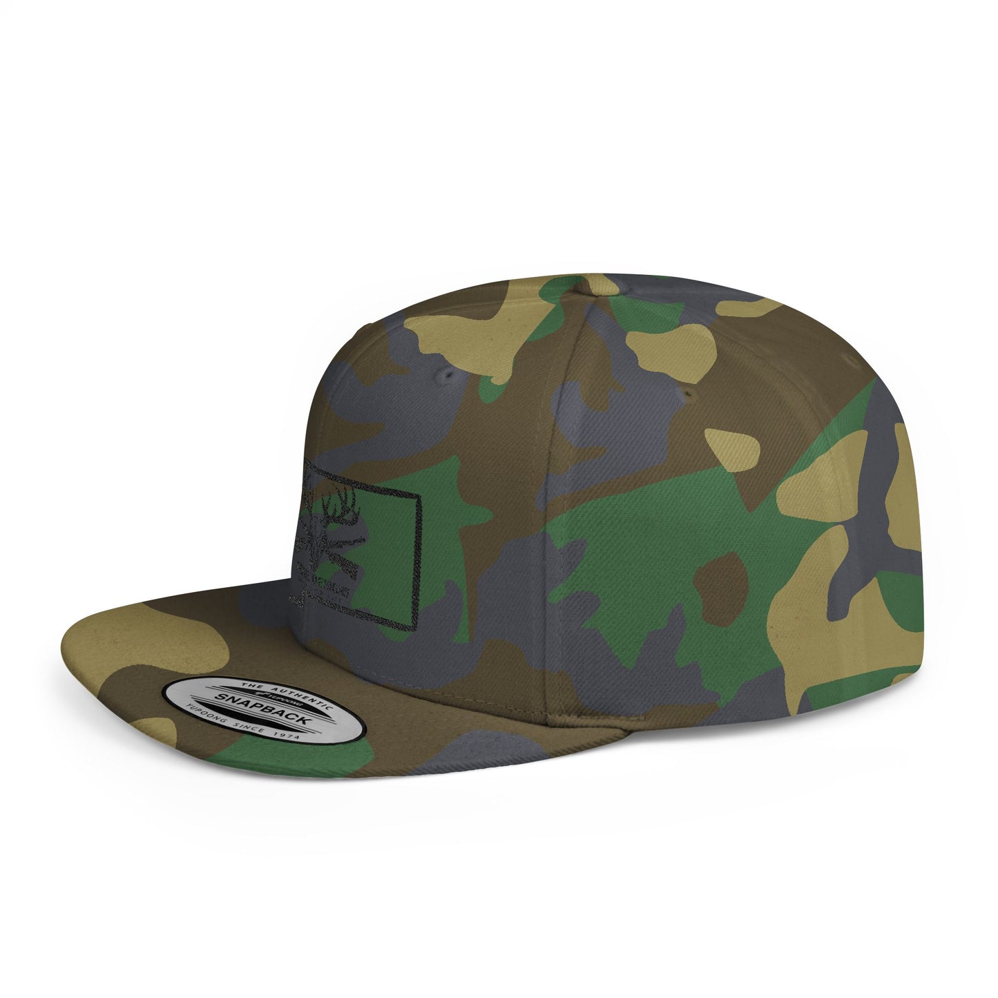 Montana Deer Snapback Hat | Flat Bill Cap, Outdoor Gear, Hunting Apparel, Gift for Him, Road Trip Accessory