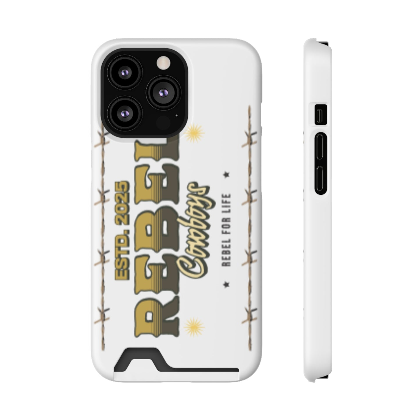 Rebel Cowboys Phone Case, Trendy Card Holder Cover for Western Lovers, Gift for Cowpoke Enthusiasts, Rebel For Life, Unique Tech Accessory