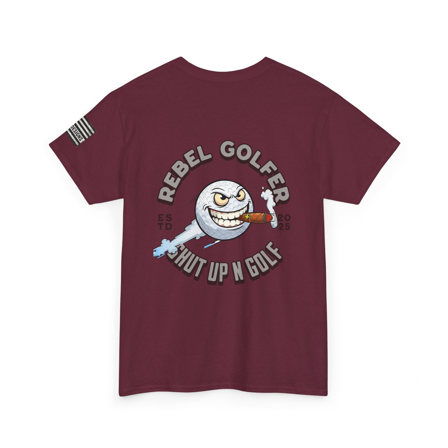 Rebel Golfer Unisex Heavy Cotton Tee - Fun Golf Shirt for Enthusiasts, Perfect Gift for Golf Lovers, Sportswear, Casual Tee, Golfing Apparel
