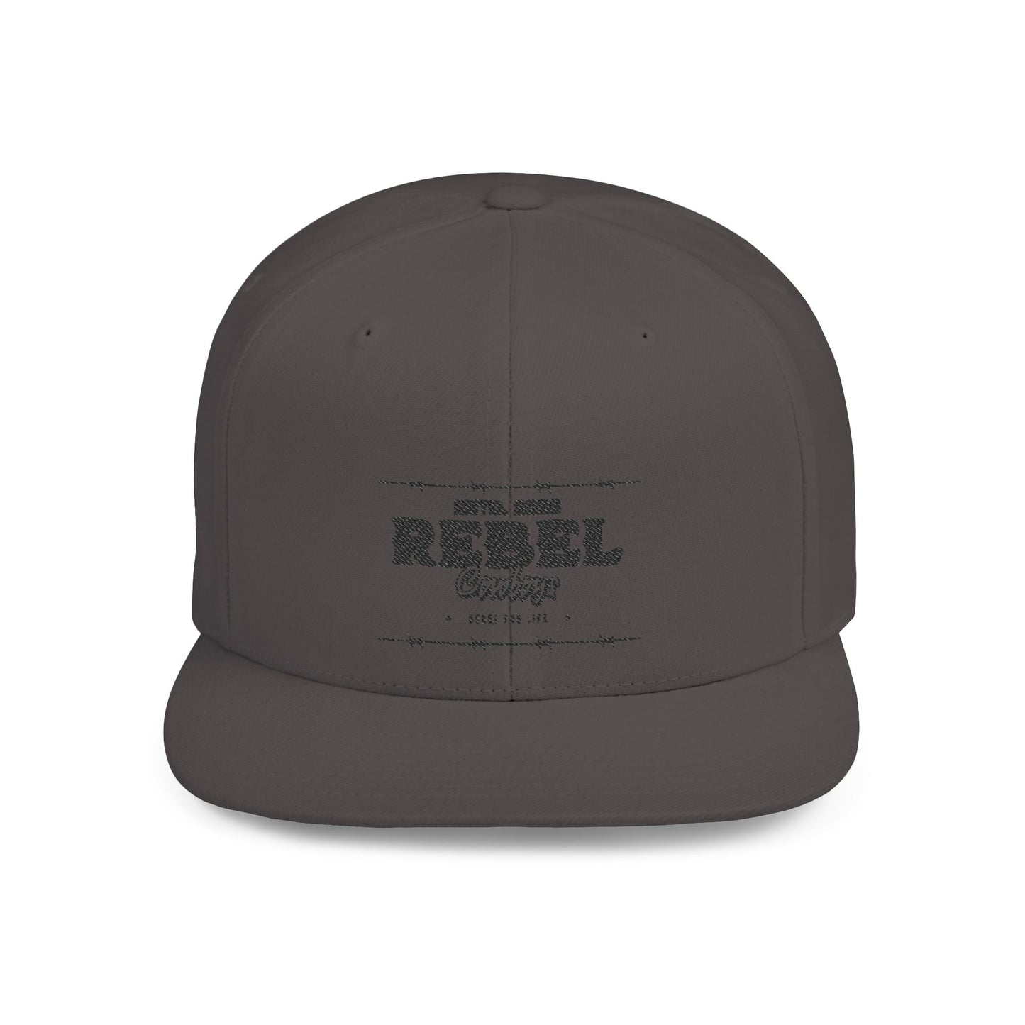 Rebel Snapback Hat, Trendy Flat Bill Cap, Urban Style Hat, Gift for Him, Casual Fashion Accessory