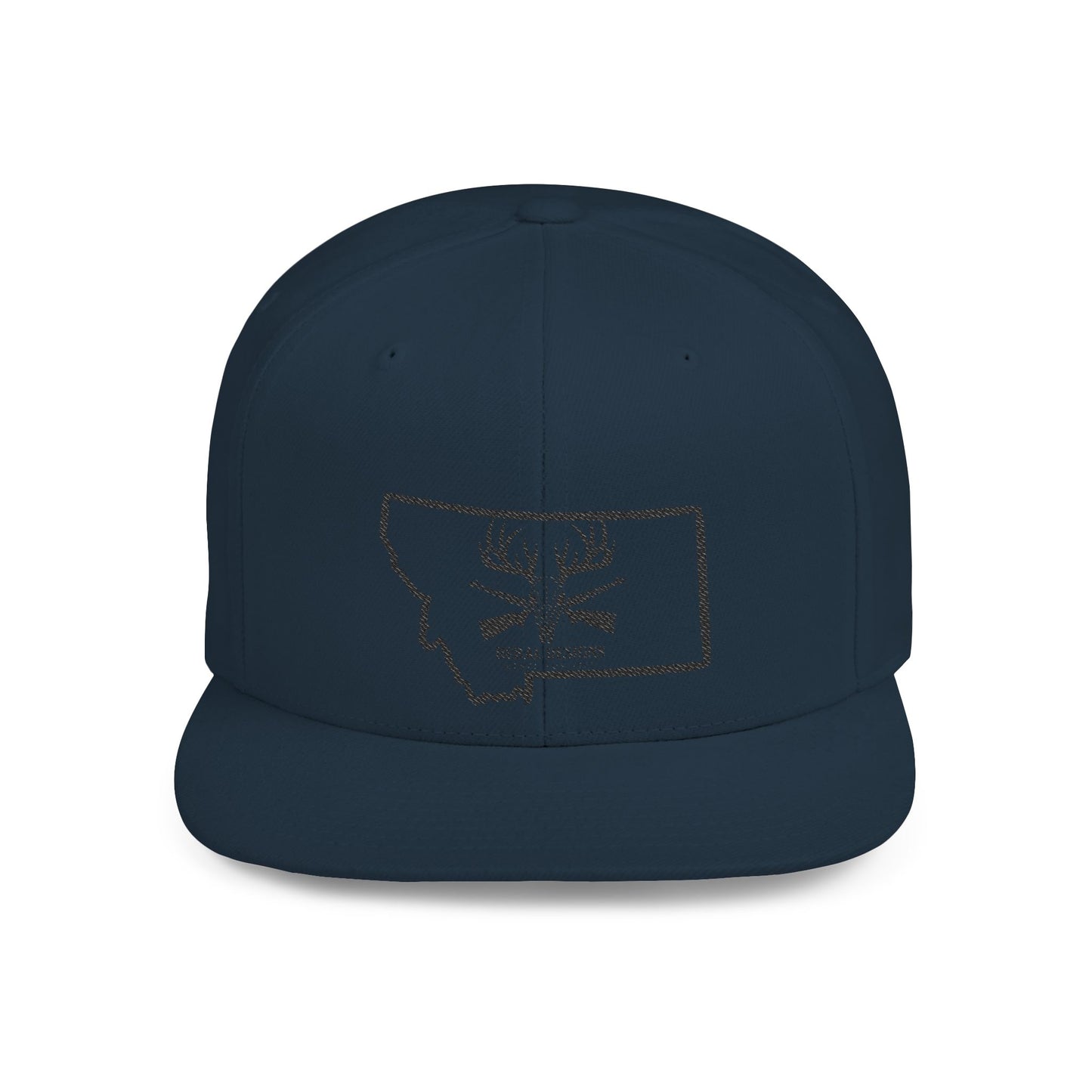 Montana Deer Snapback Hat | Flat Bill Cap, Outdoor Gear, Hunting Apparel, Gift for Him, Road Trip Accessory