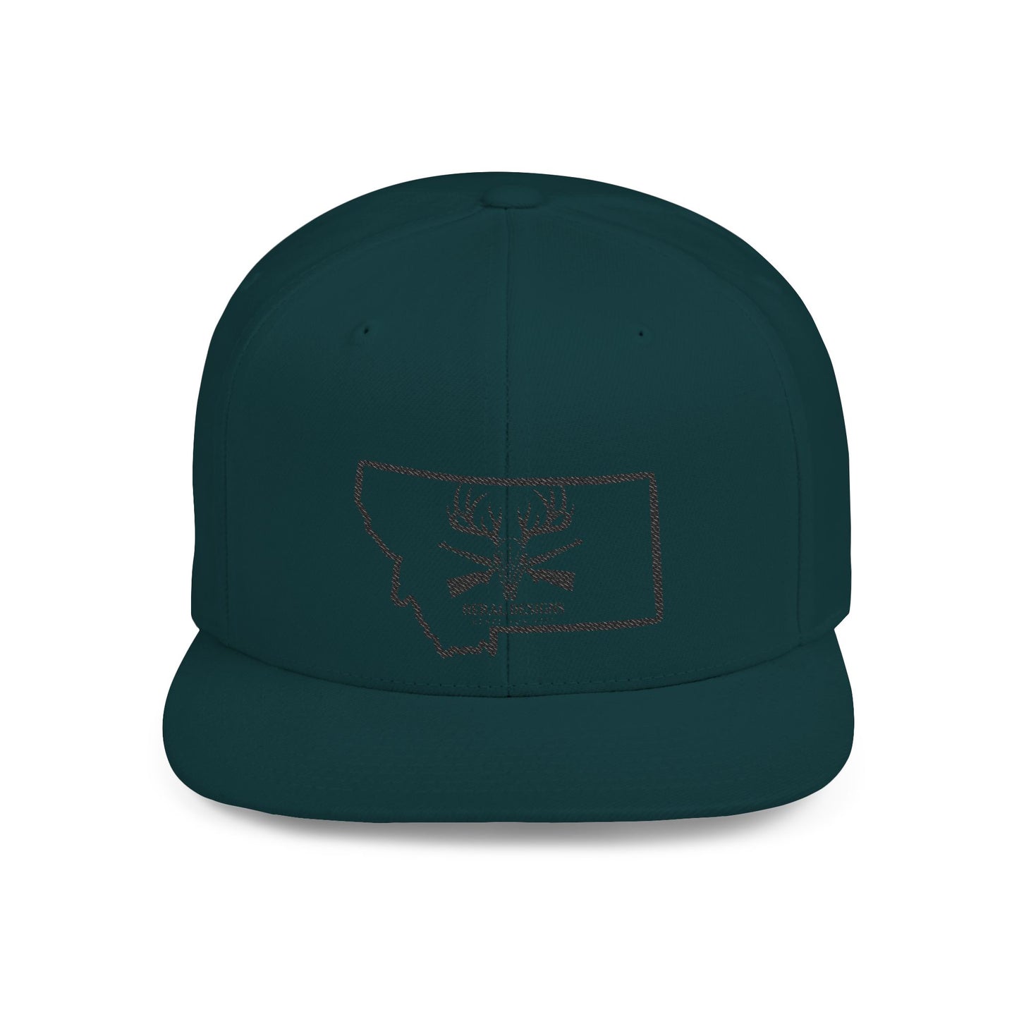 Montana Deer Snapback Hat | Flat Bill Cap, Outdoor Gear, Hunting Apparel, Gift for Him, Road Trip Accessory