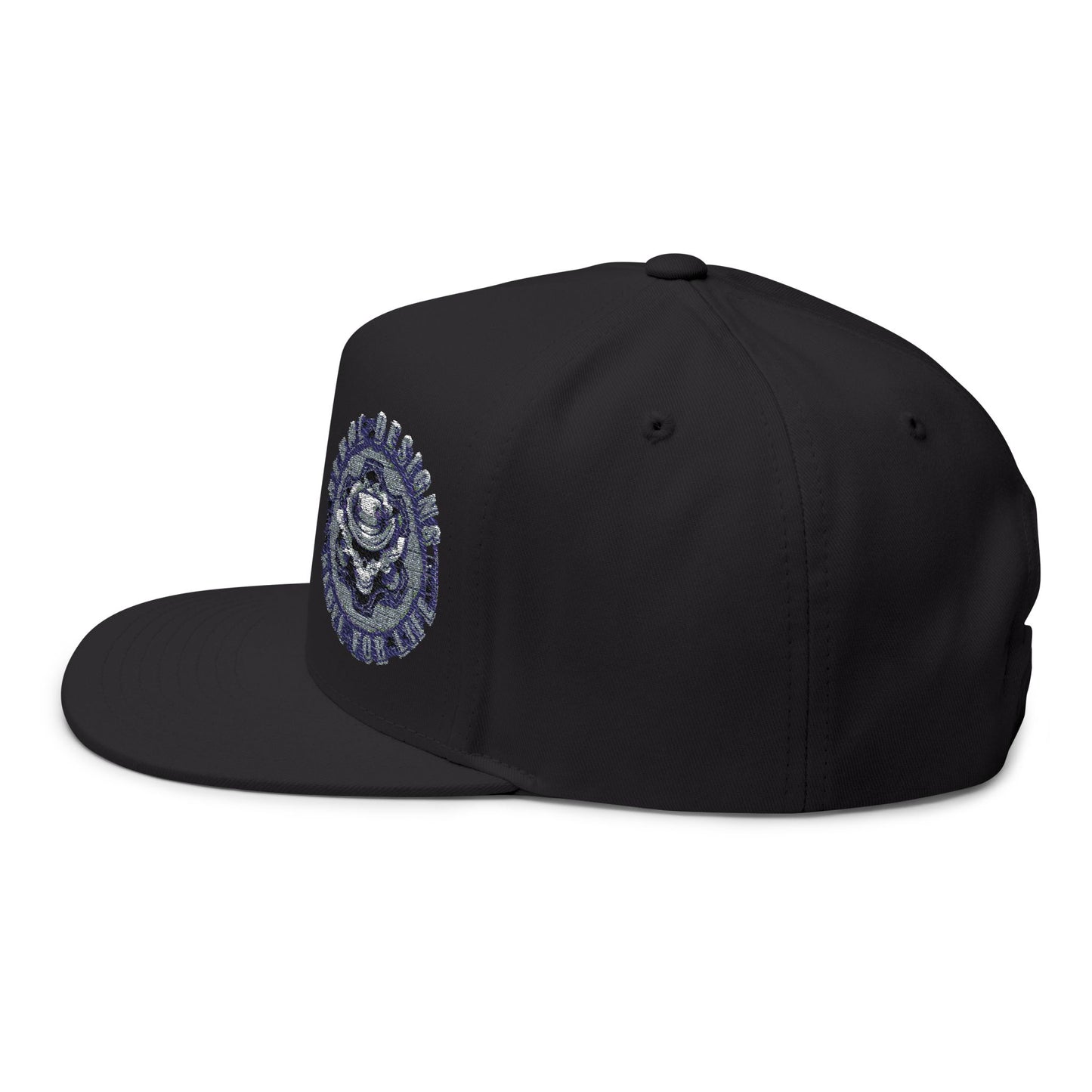 Embroidered Flat Bill Cap - Stylish Headwear for Trendsetters, Casual Wear, Gifts for Him, Street Style