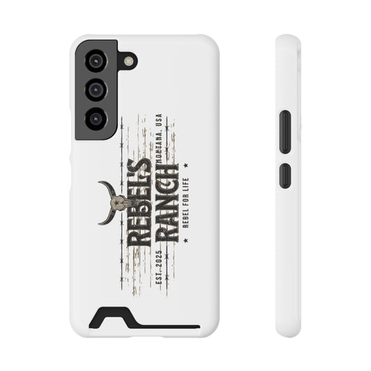 Rustic Phone Case With Card Holder, Rebellious Ranch Design, Western Style Cell Phone Case, Gift for Cowboys, Farmhouse Decor