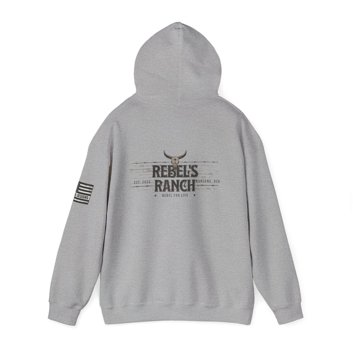 Rebels Ranch Hooded Sweatshirt | Cozy Casual Wear, Unisex Gift for Outdoorsy Friends, Perfect for Events and Relaxation