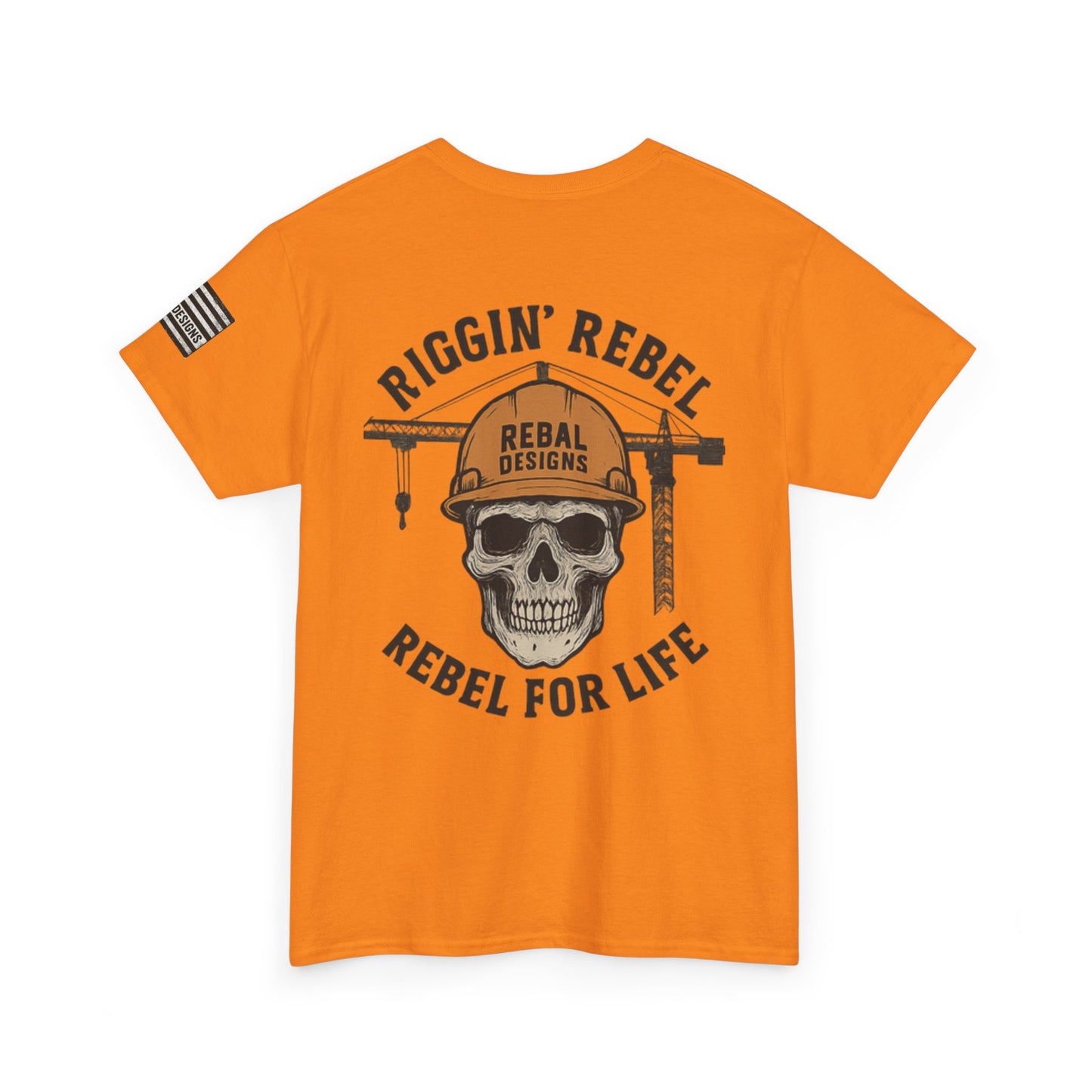 Skull Rebel Tee | Casual Unisex Cotton T-Shirt for Construction Lovers, Gift for Father's Day, Birthday, Everyday Wear, Rebels