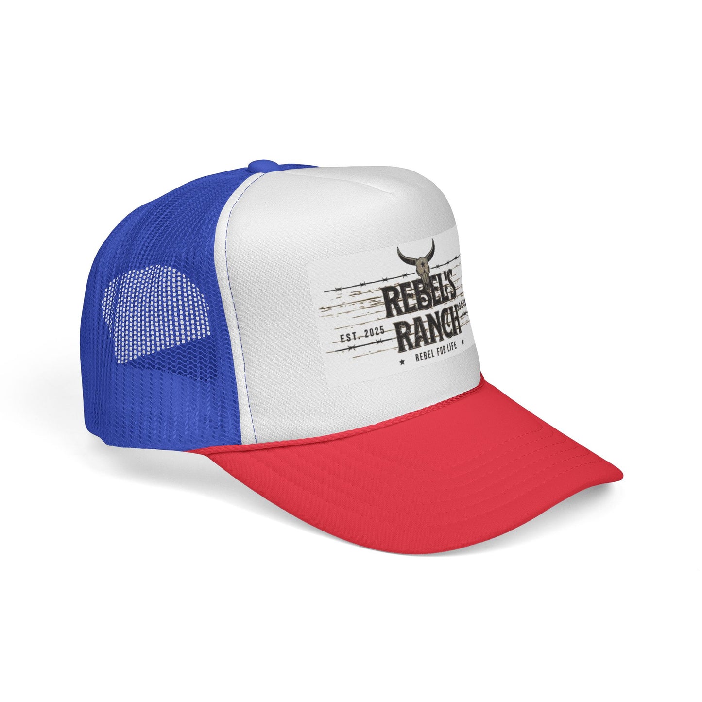 Rebels Ranch Trucker Cap | Rustic Outdoor Hat, Western Style, Farm Life Gear, Country Music Accessory, Gift for Him/Her