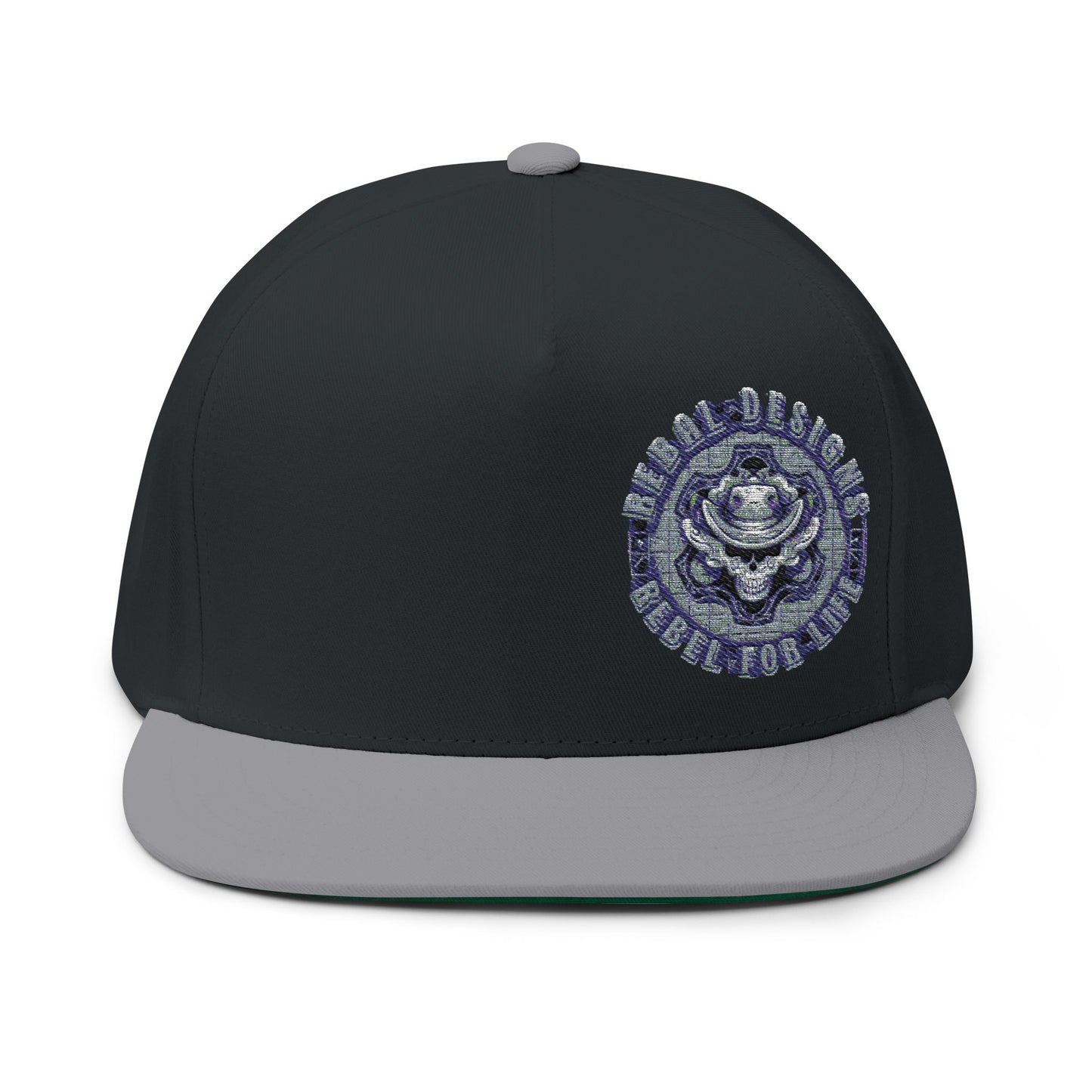 Embroidered Flat Bill Cap - Stylish Headwear for Trendsetters, Casual Wear, Gifts for Him, Street Style
