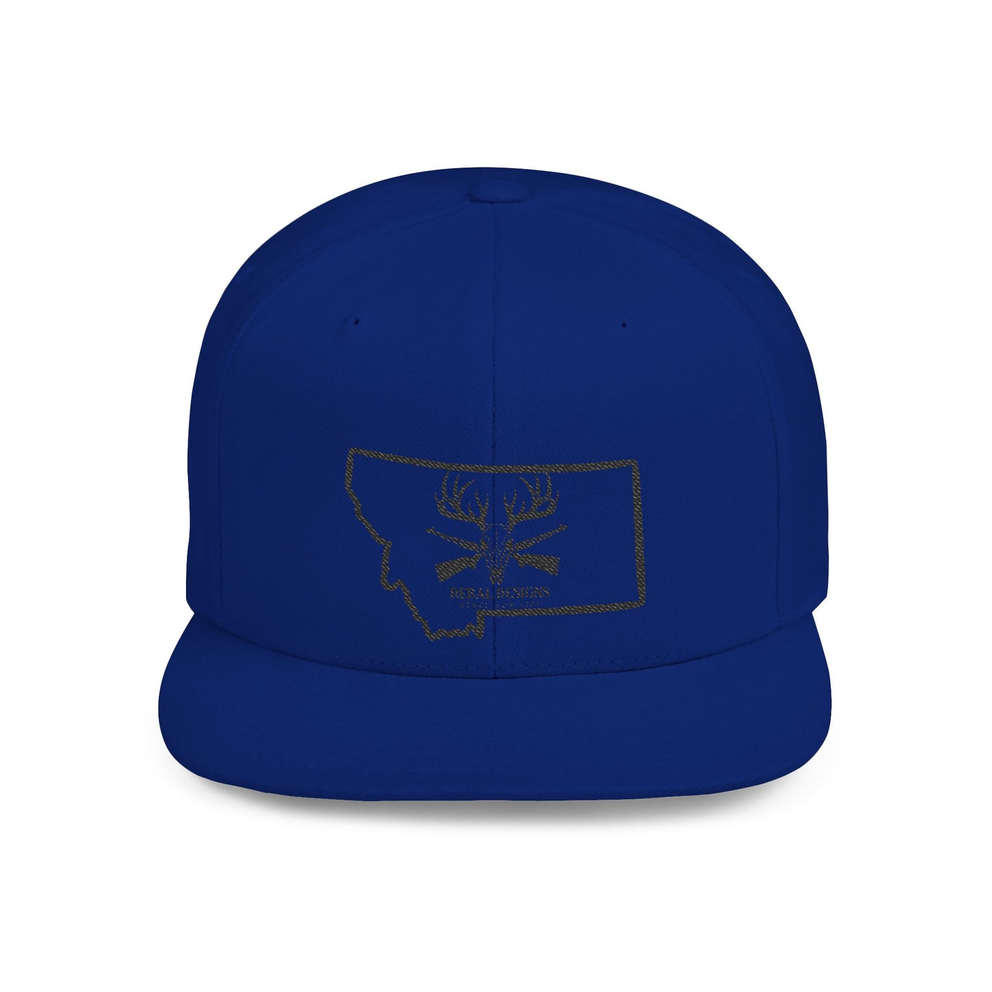 Montana Deer Snapback Hat | Flat Bill Cap, Outdoor Gear, Hunting Apparel, Gift for Him, Road Trip Accessory