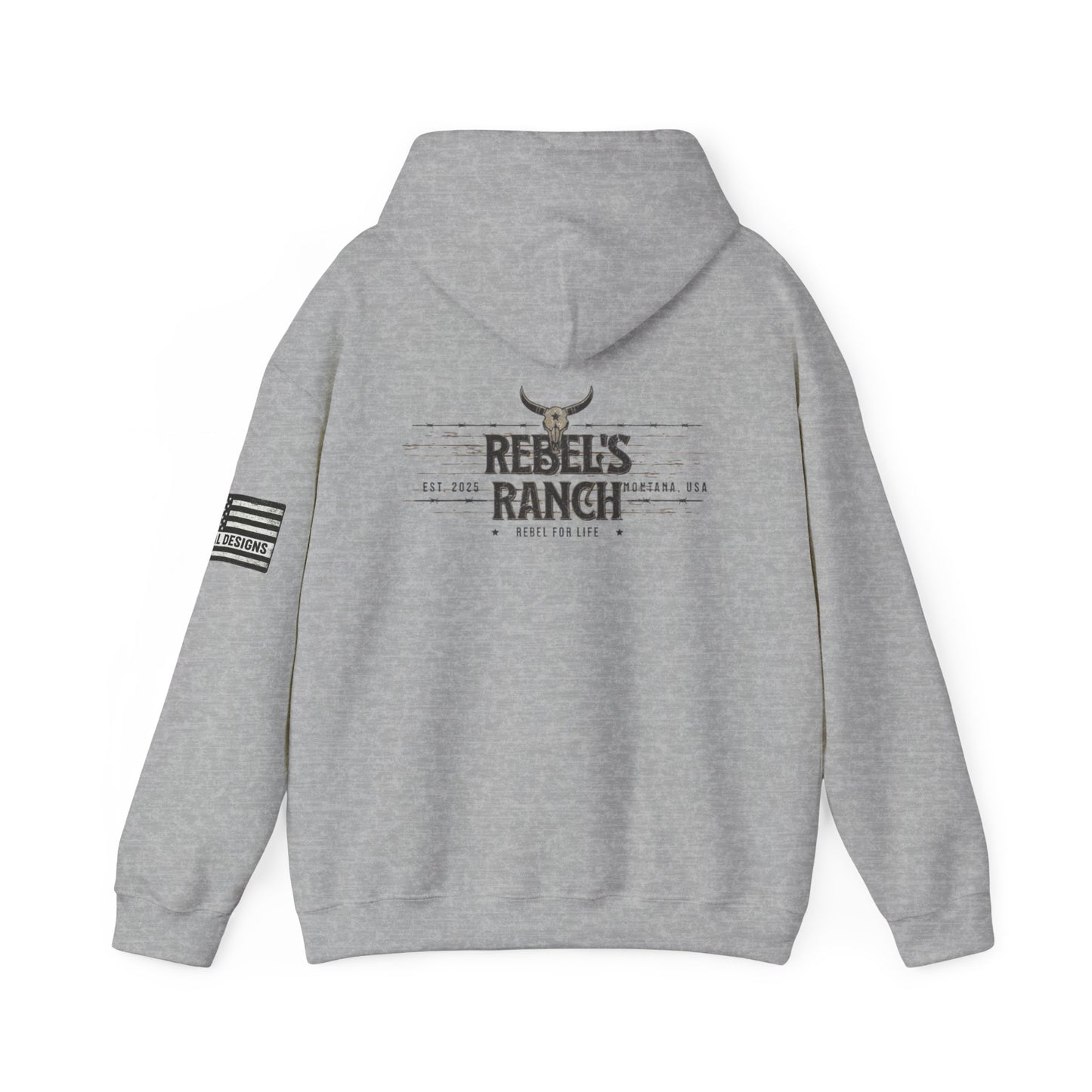 Rebels Ranch Hooded Sweatshirt | Cozy Casual Wear, Unisex Gift for Outdoorsy Friends, Perfect for Events and Relaxation