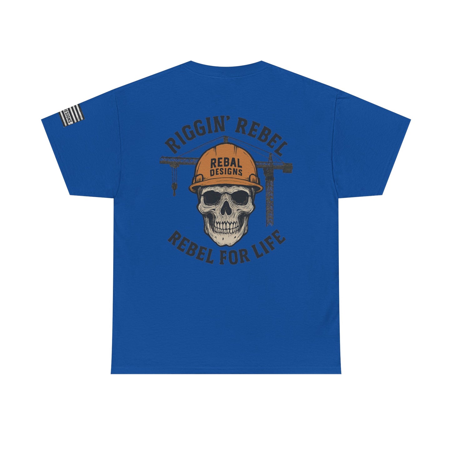 Skull Rebel Tee | Casual Unisex Cotton T-Shirt for Construction Lovers, Gift for Father's Day, Birthday, Everyday Wear, Rebels