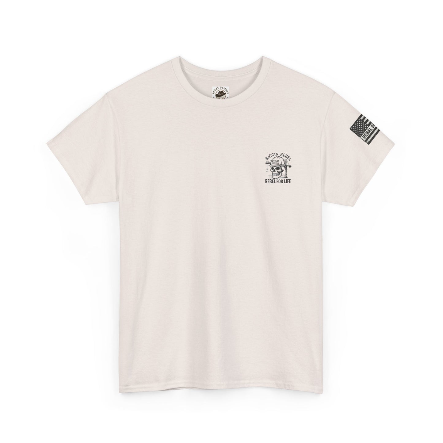 Skull Rebel Tee | Casual Unisex Cotton T-Shirt for Construction Lovers, Gift for Father's Day, Birthday, Everyday Wear, Rebels